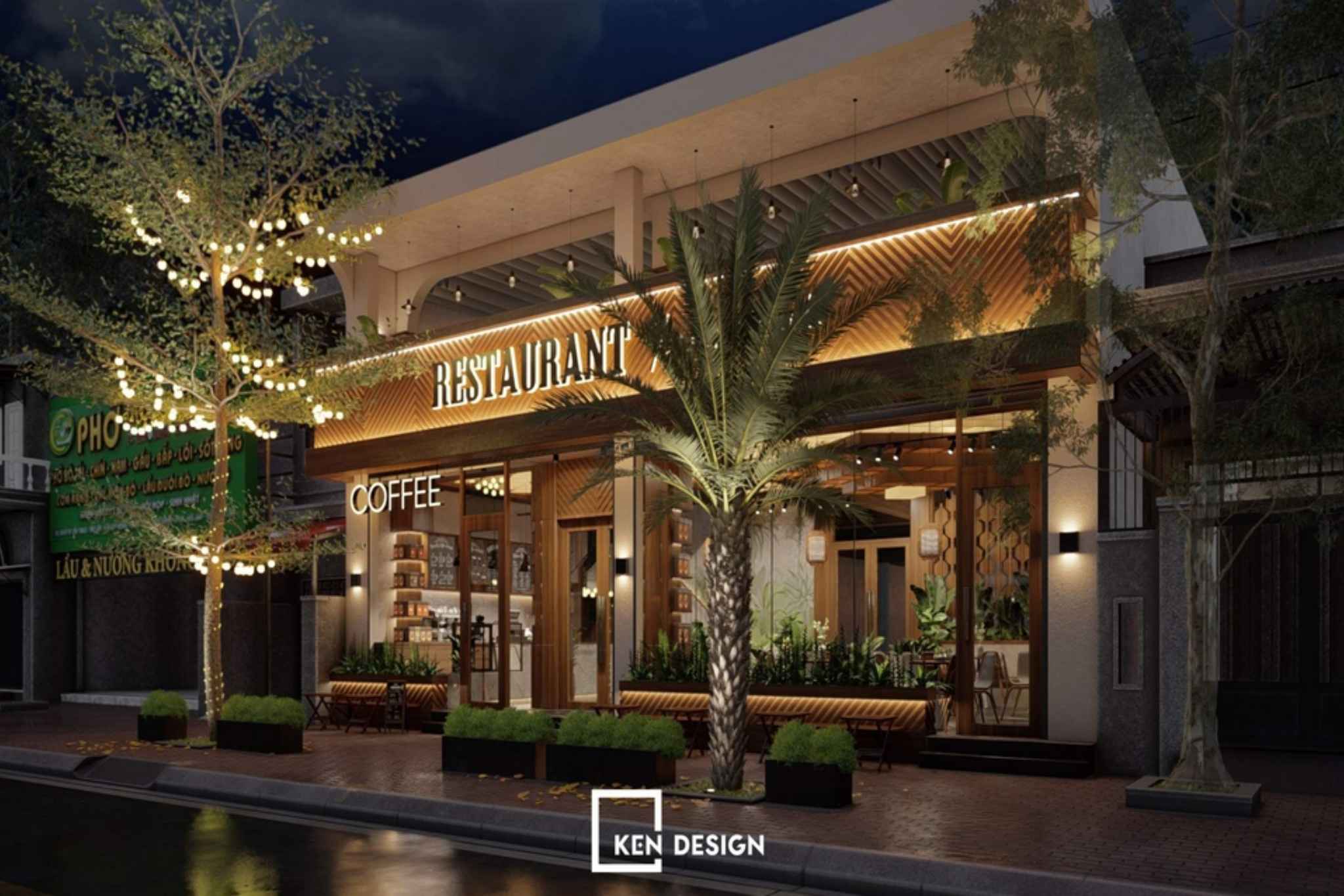 Dự án thiết kế tổ hợp Nhà hàng & Cafe anh Đăng