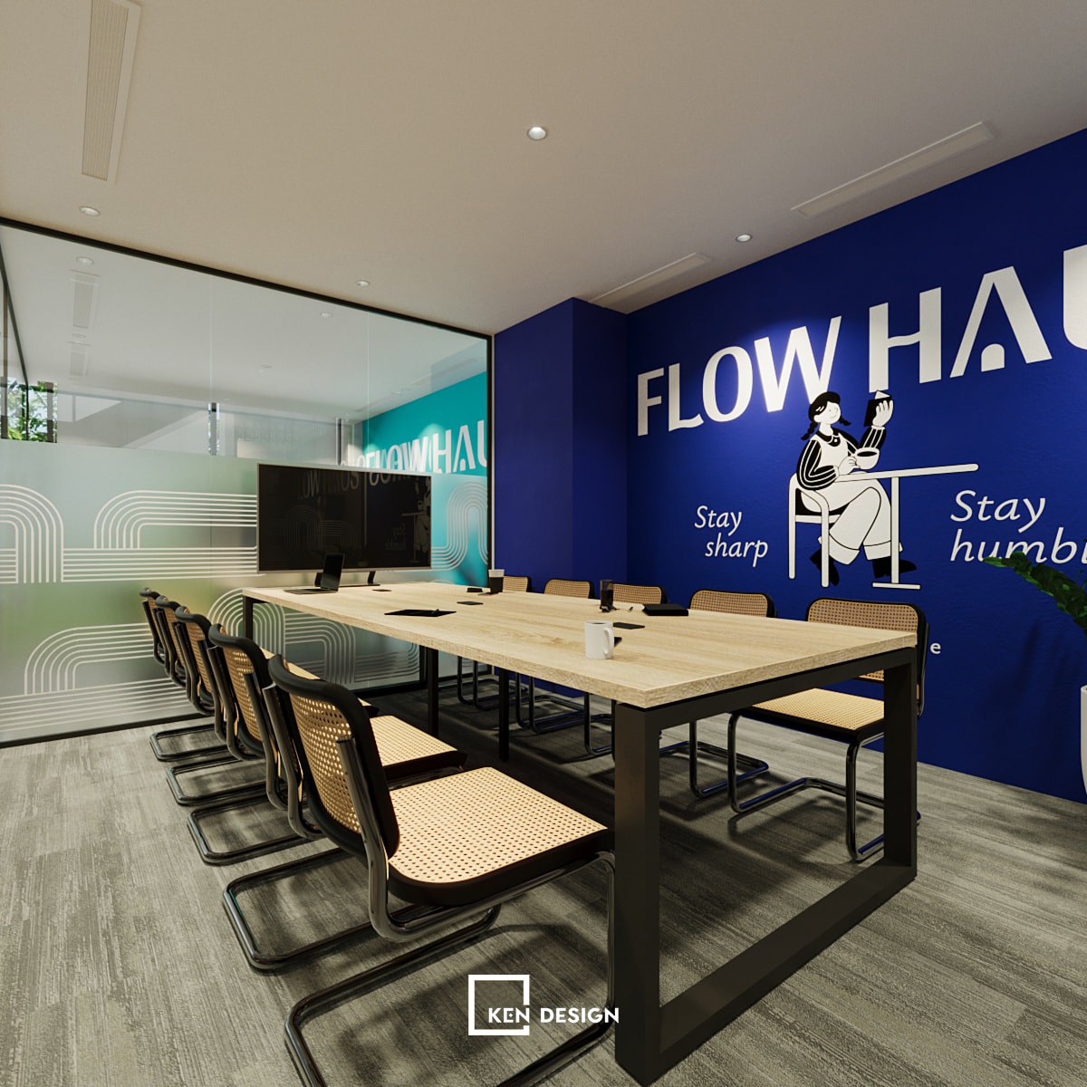 Thiết kế mở rộng quy mô quán cafe coworking Flow Haus
