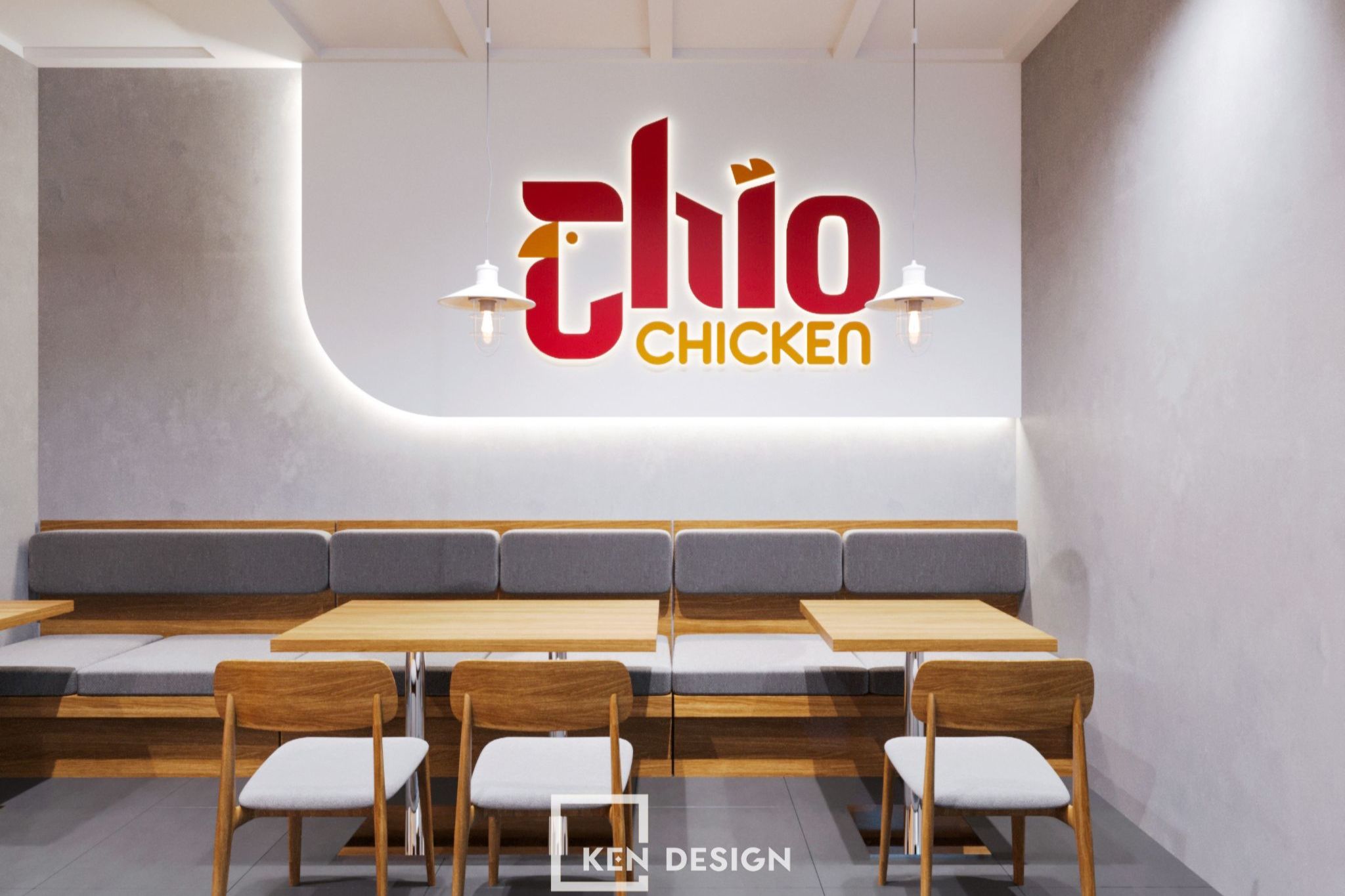 thiết kế nhà hàng BBQ Chicken Chio