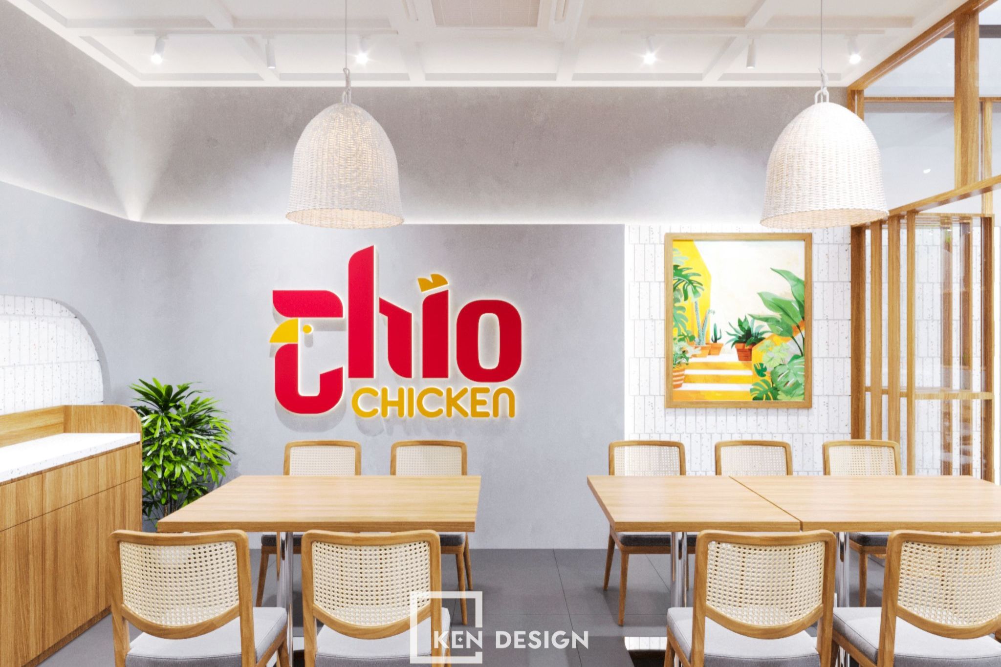 thiết kế nhà hàng BBQ Chicken Chio