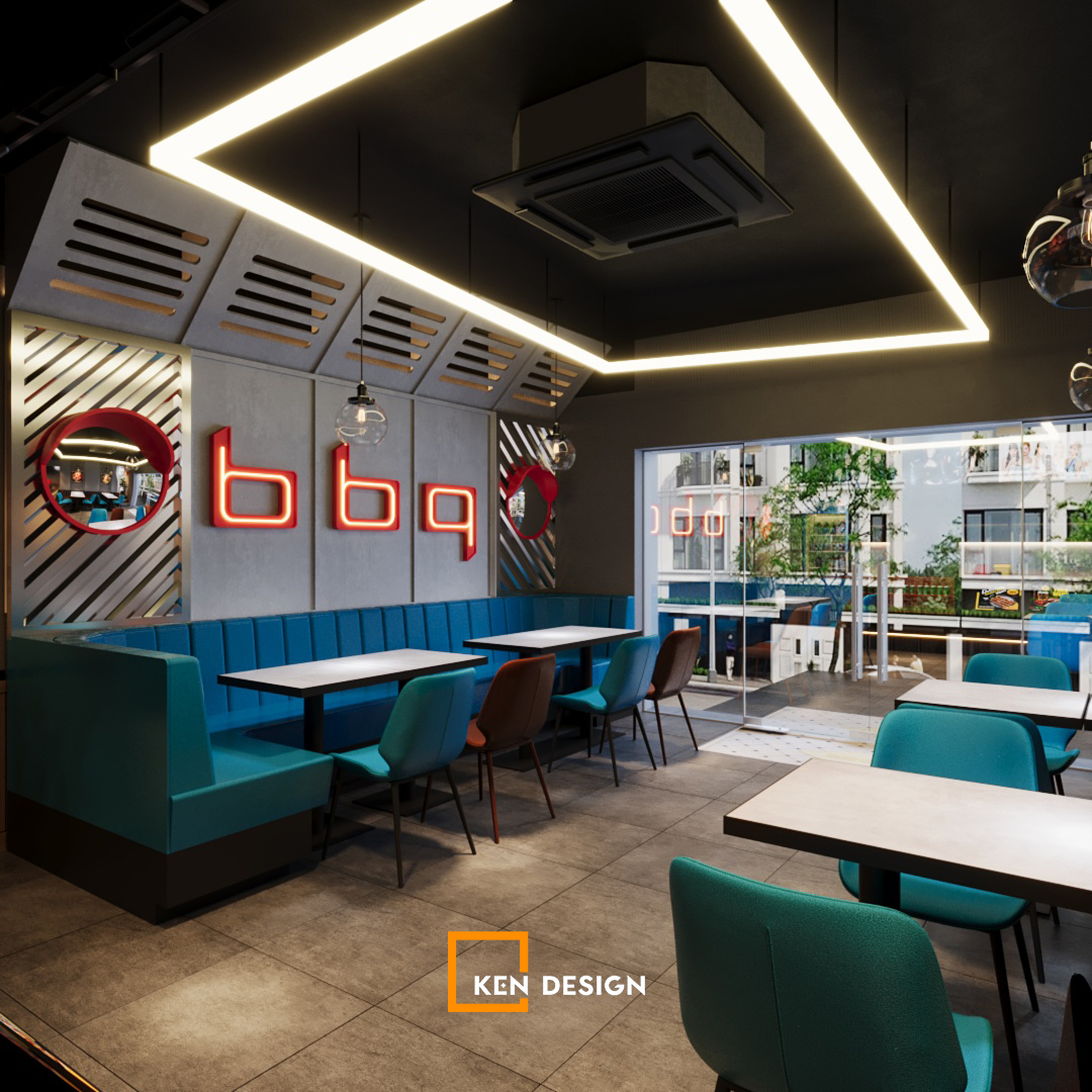 Thiết kế nhà hàng BBQ CHICKEN Hàn Quốc - Bà Triệu