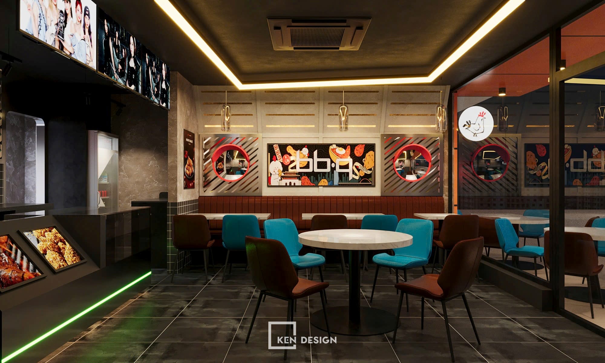 Thiết kế nhà hàng BBQ Chicken tại Quận 7