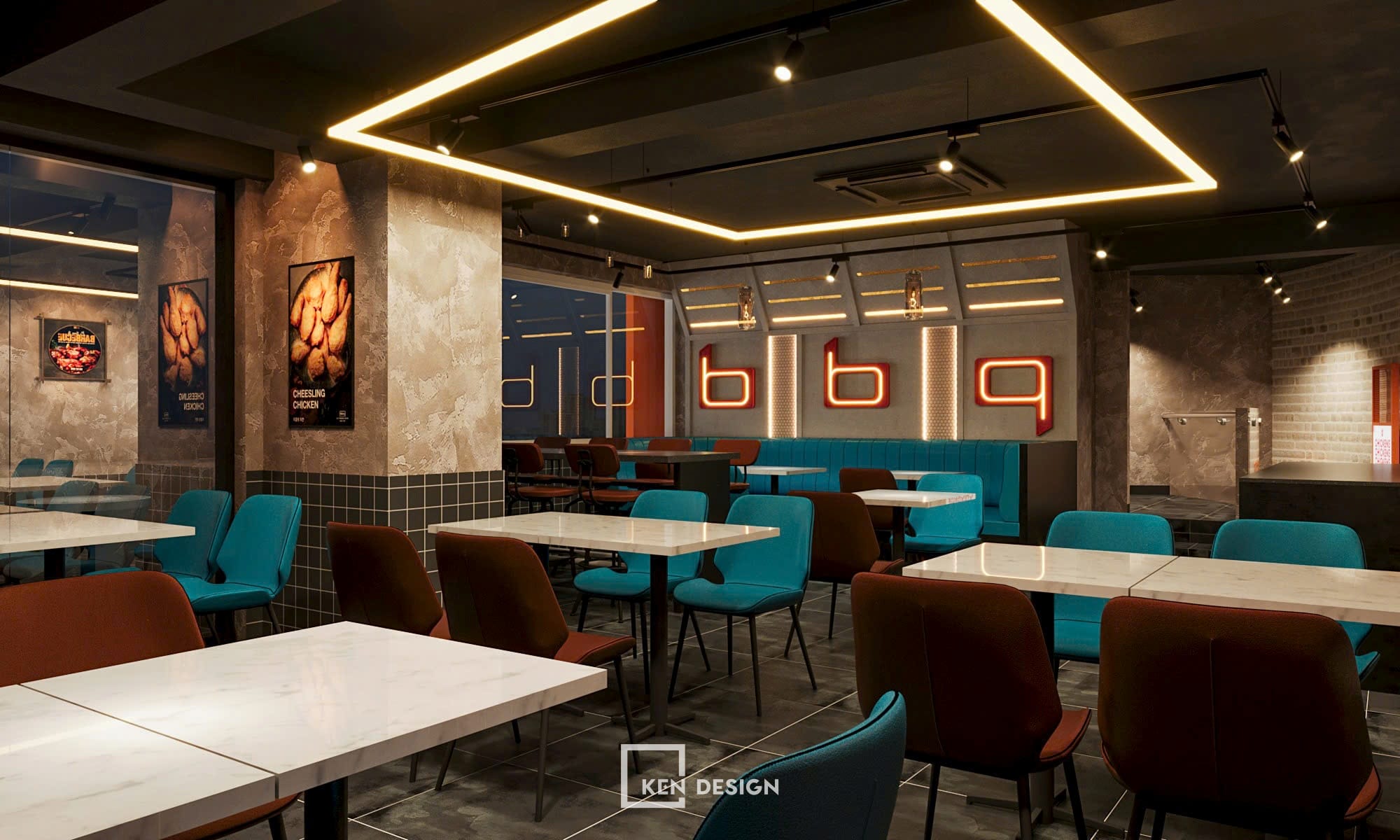 Thiết kế nhà hàng BBQ Chicken tại Quận 7
