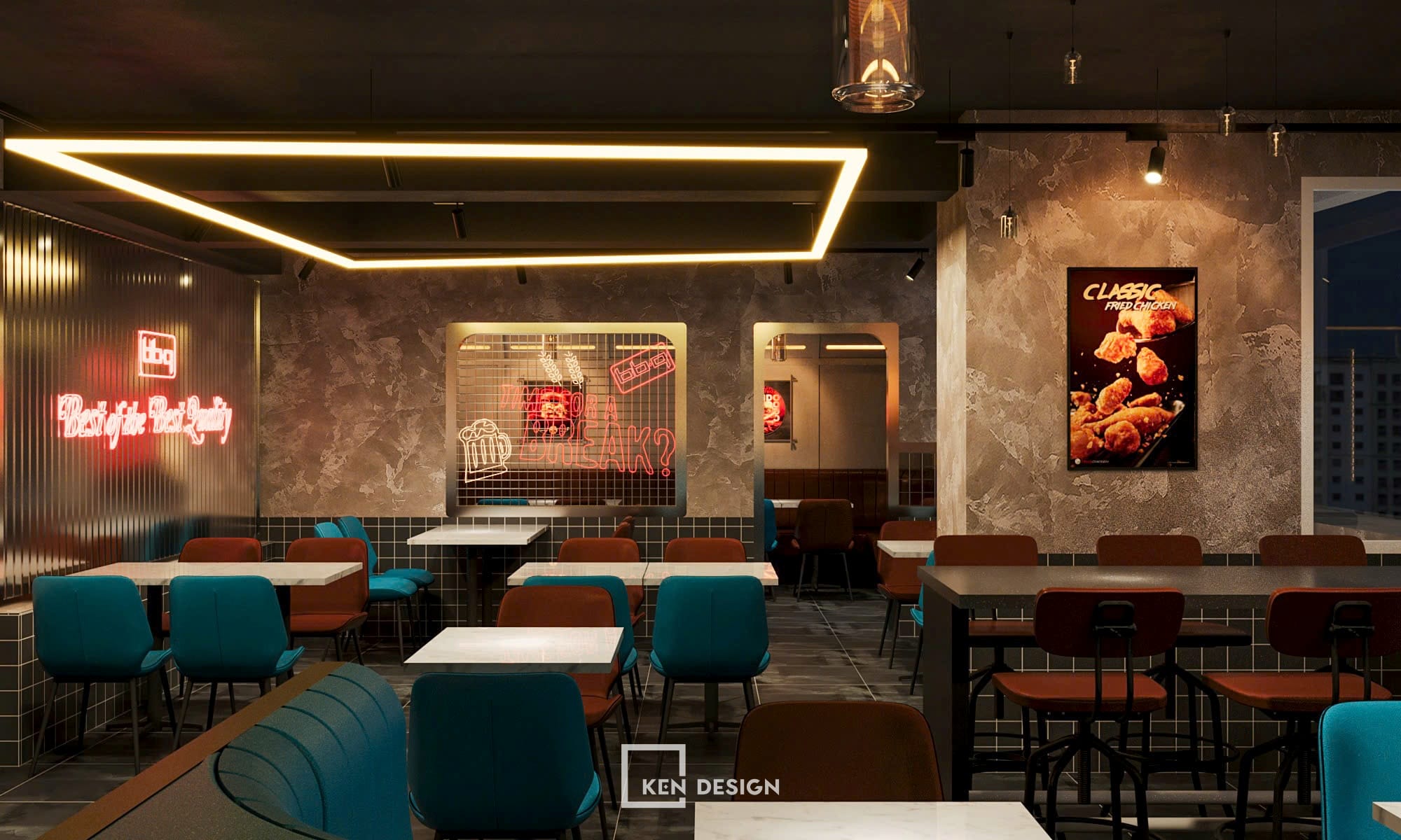 Thiết kế nhà hàng BBQ Chicken tại Quận 7