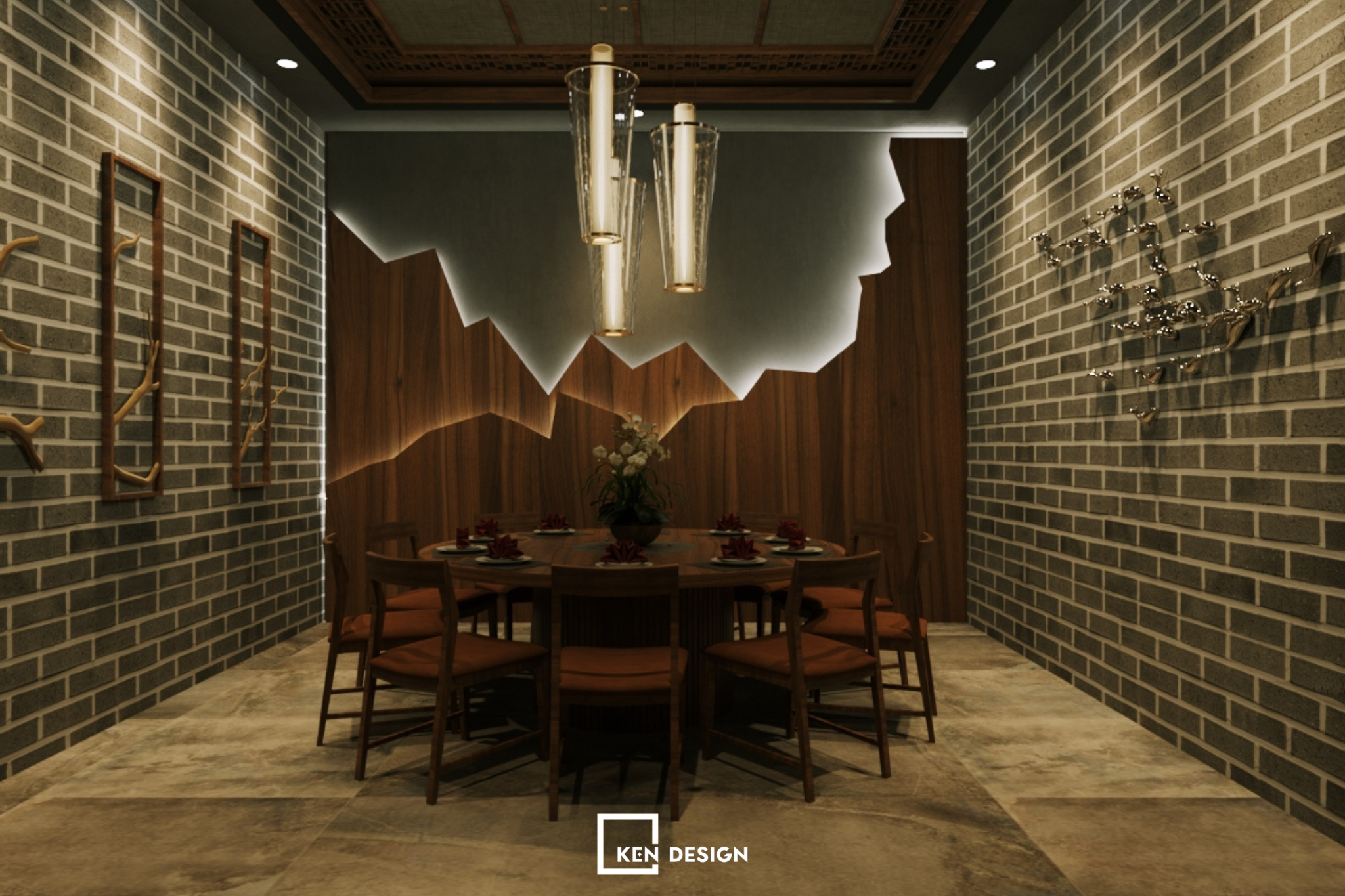 thiết kế không gian bố trí hài hoà