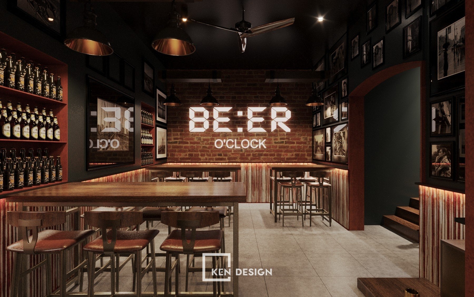 thiết kế nhà hàng bia