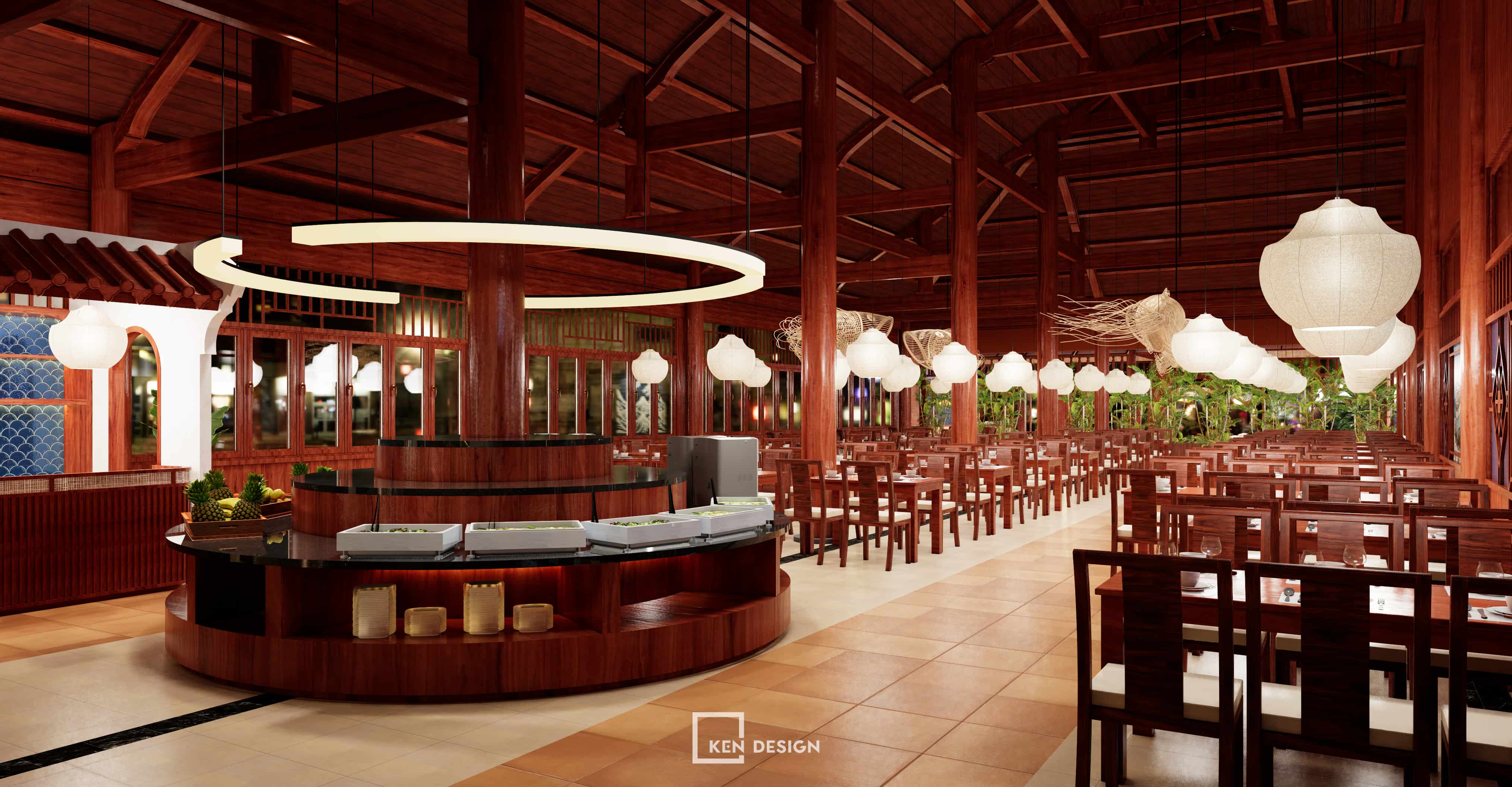 Thiết kế nhà hàng buffet hải sản Rex Maris tại Phú Quốc