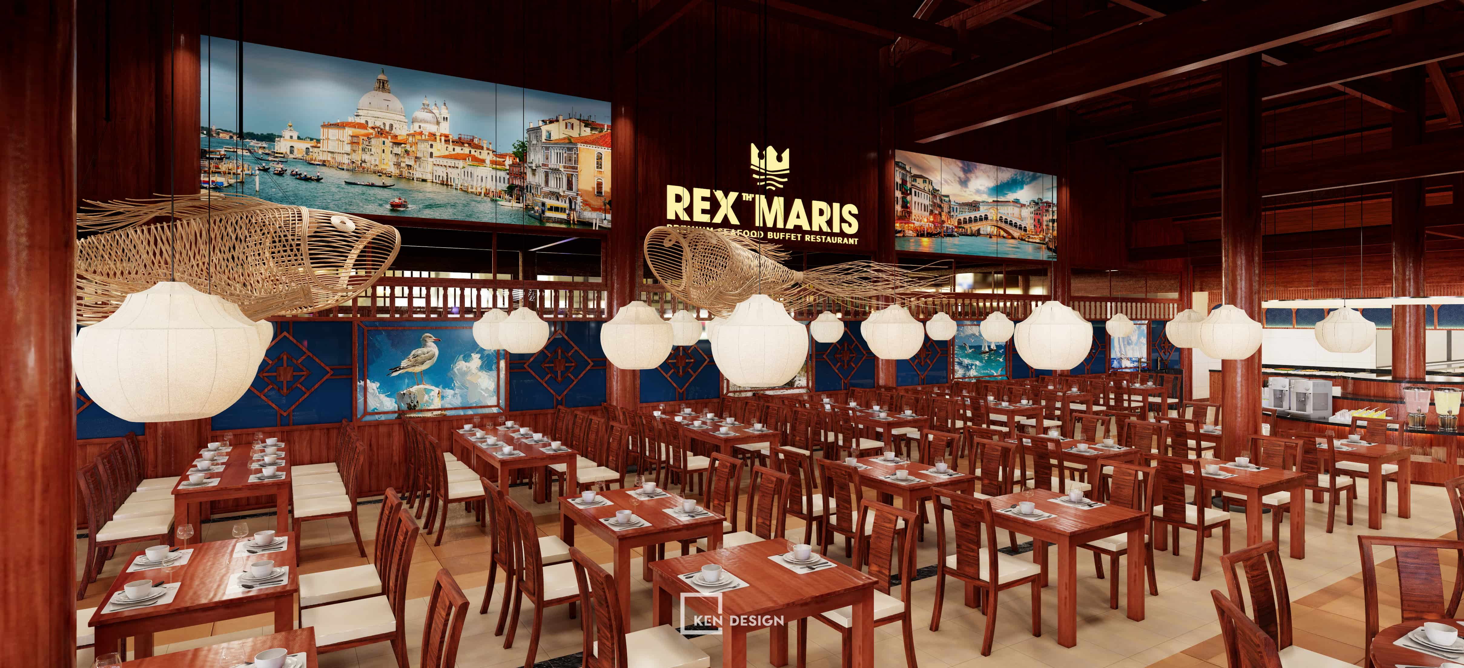 Thiết kế nhà hàng buffet hải sản Rex Maris tại Phú Quốc