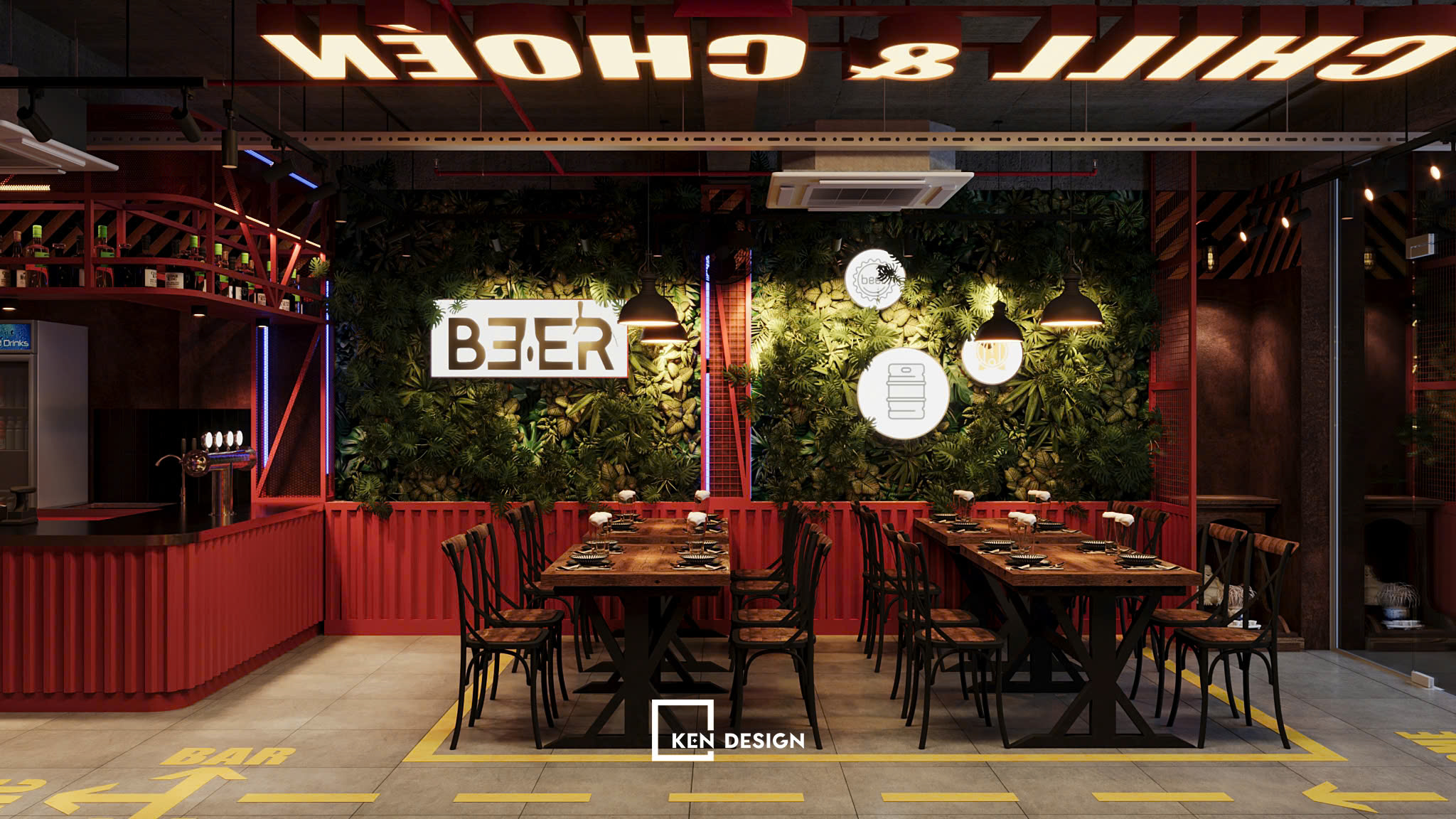 Thiết kế nhà hàng Chill&Choén tại Hà Nội