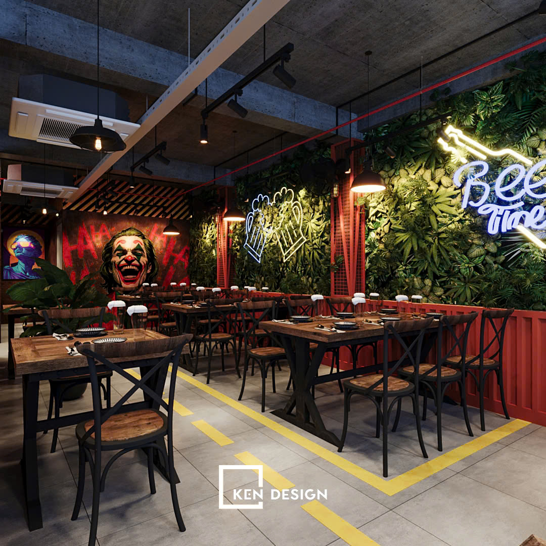 Thiết kế nhà hàng Chill&Choén tại Hà Nội