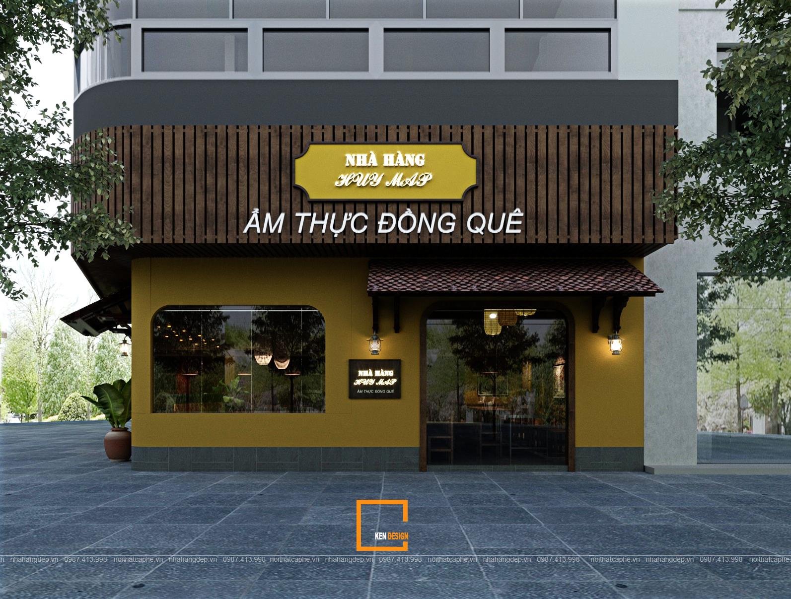 Thiết kế nhà hàng ẩm thực đồng quê Huy Mập | Kendesign