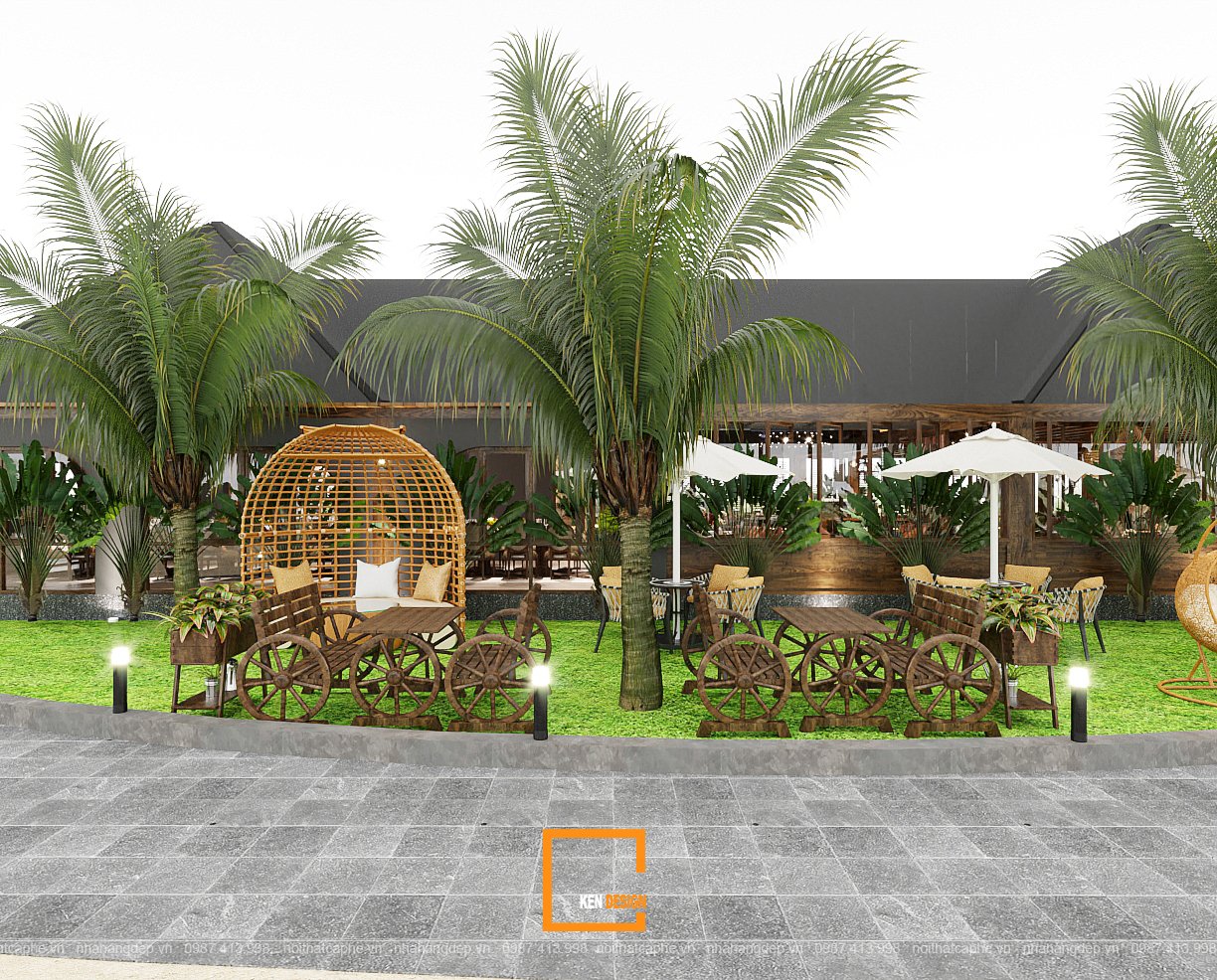 thiet ke nha hang lan ha garden 6 - Nét cổ điển trong thiết kế nhà hàng Lan Hạ Garden