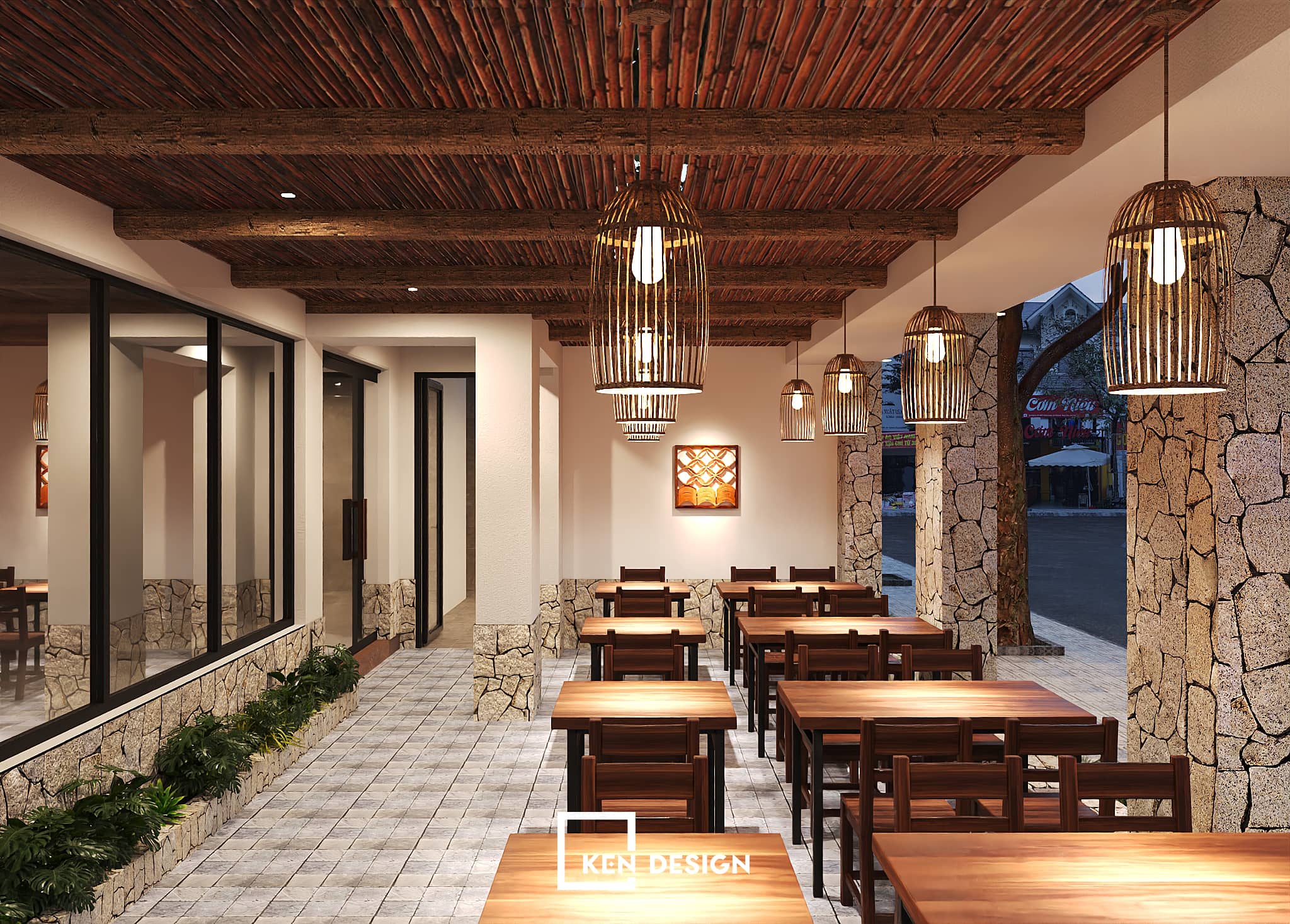 thiết kế nhà hàng lẩu mắm Hải Miền Tây