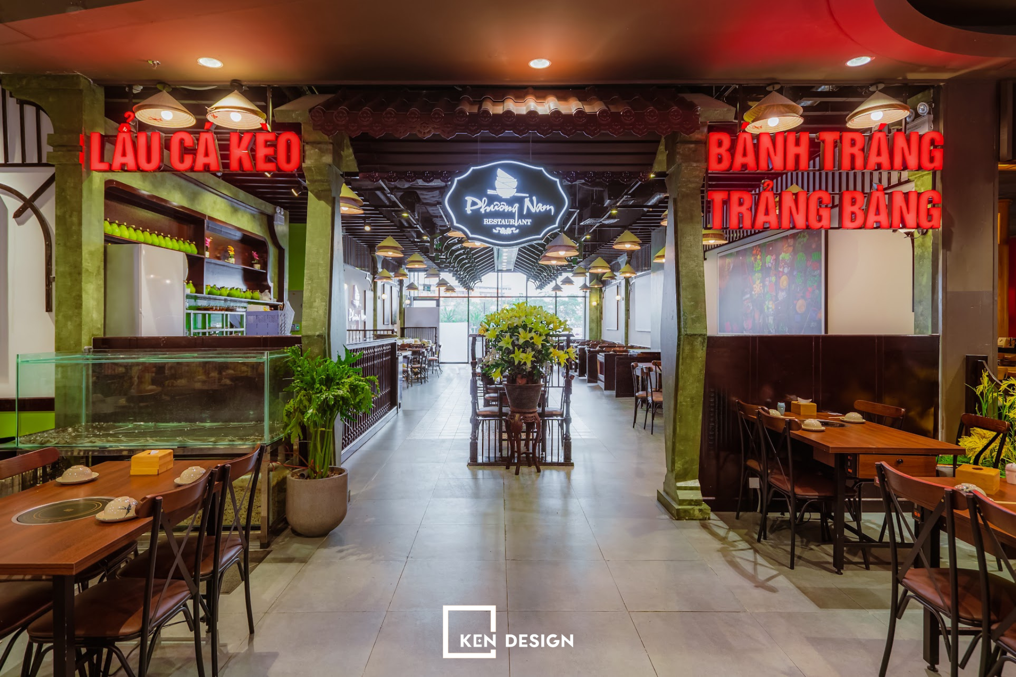 thiet ke nha hang phuong nam 12 - Thi công nhà hàng Phương Nam độc đáo và tinh tế