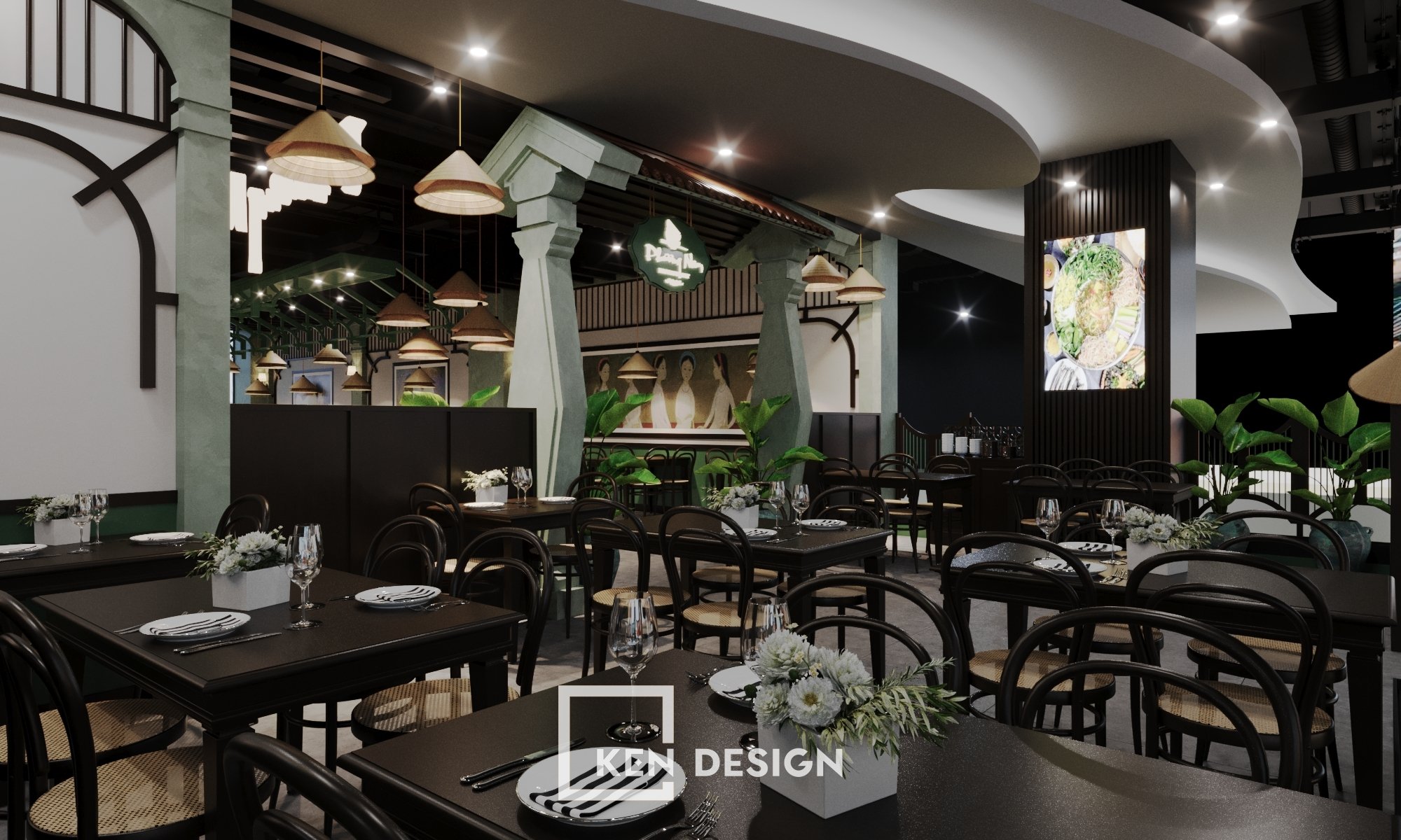 thiết kế nhà hàng Phương Nam