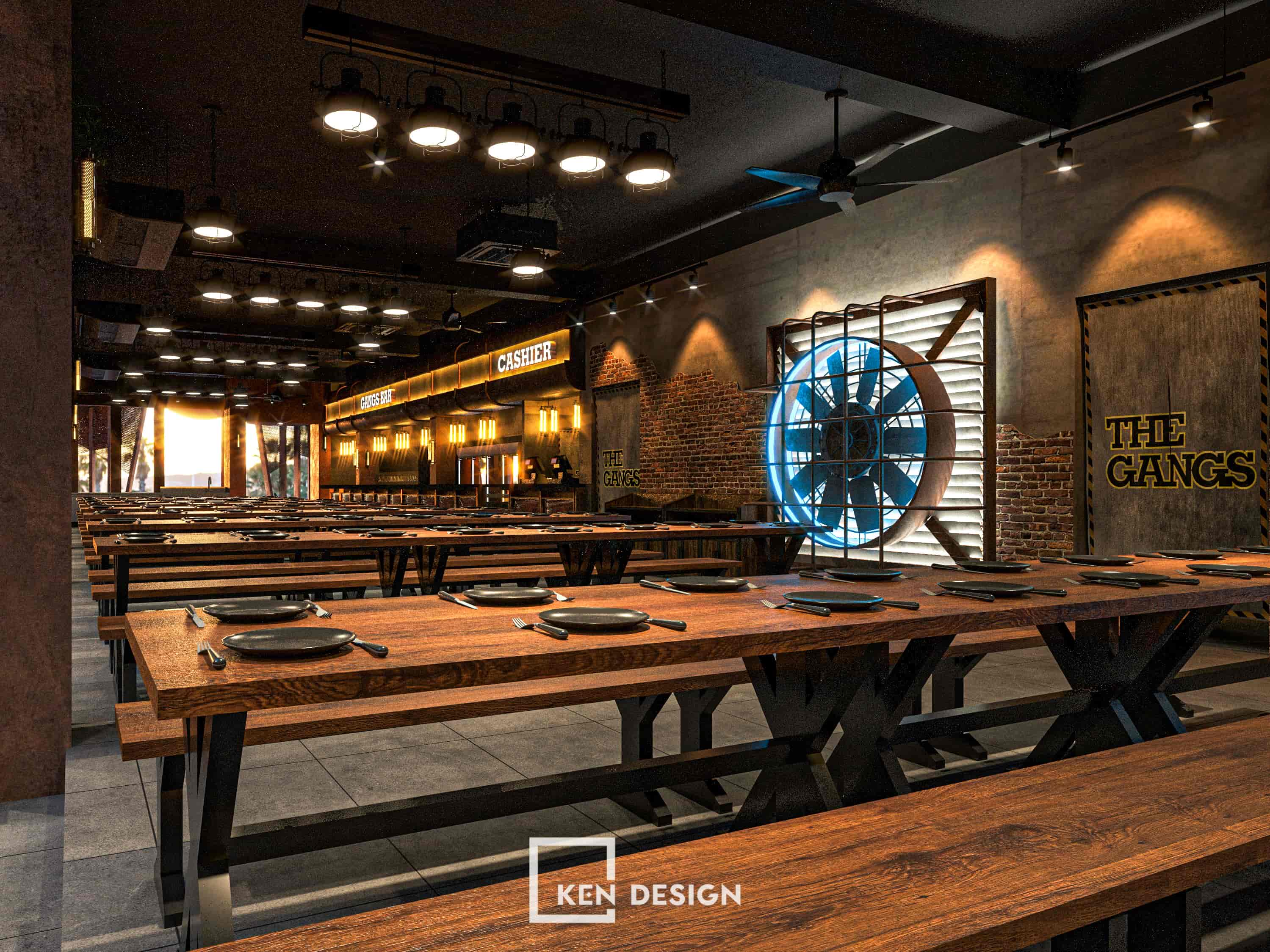 thiết kế nhà hàng The Gangs Airport