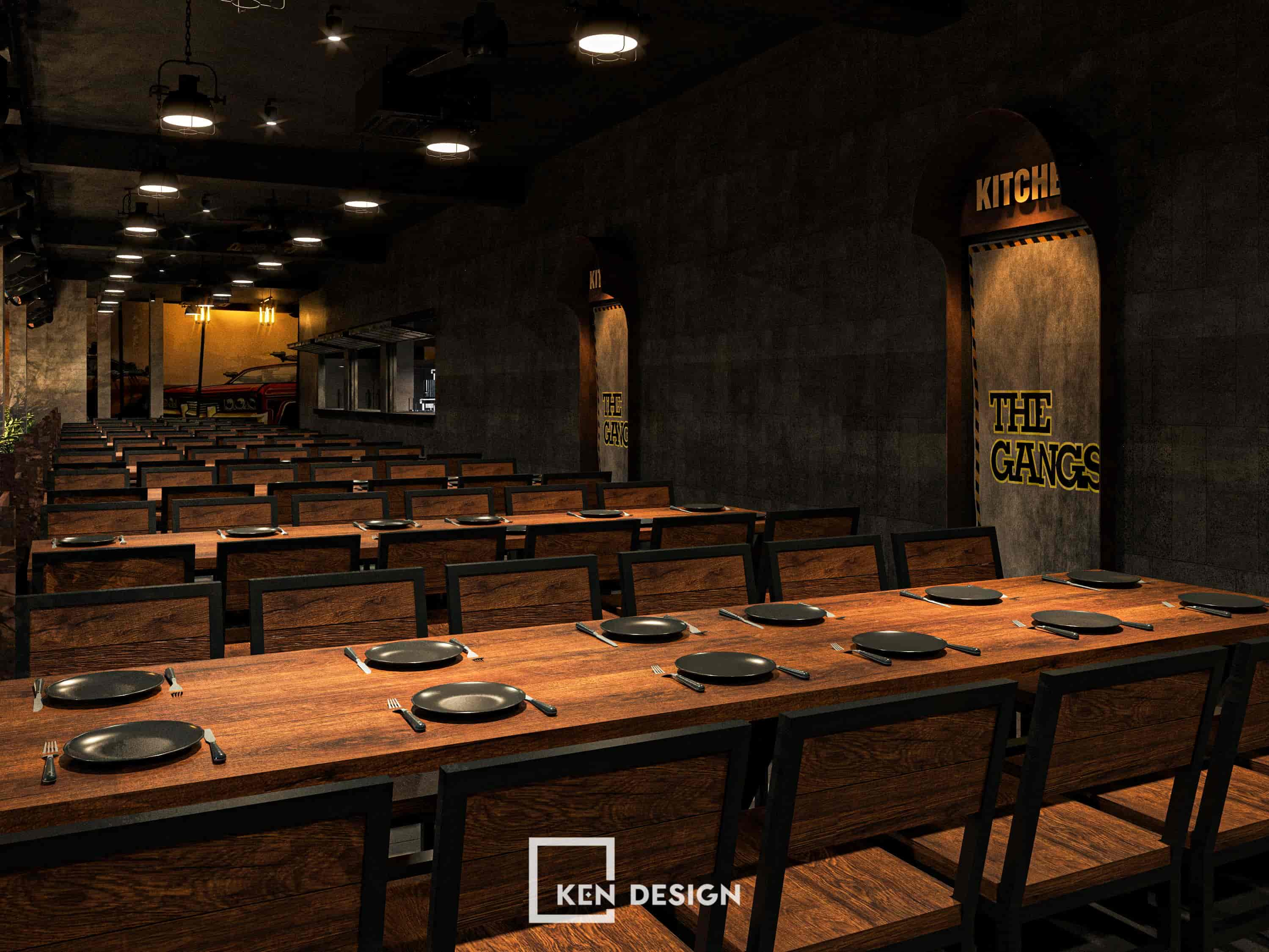 thiết kế nhà hàng The Gangs Airport