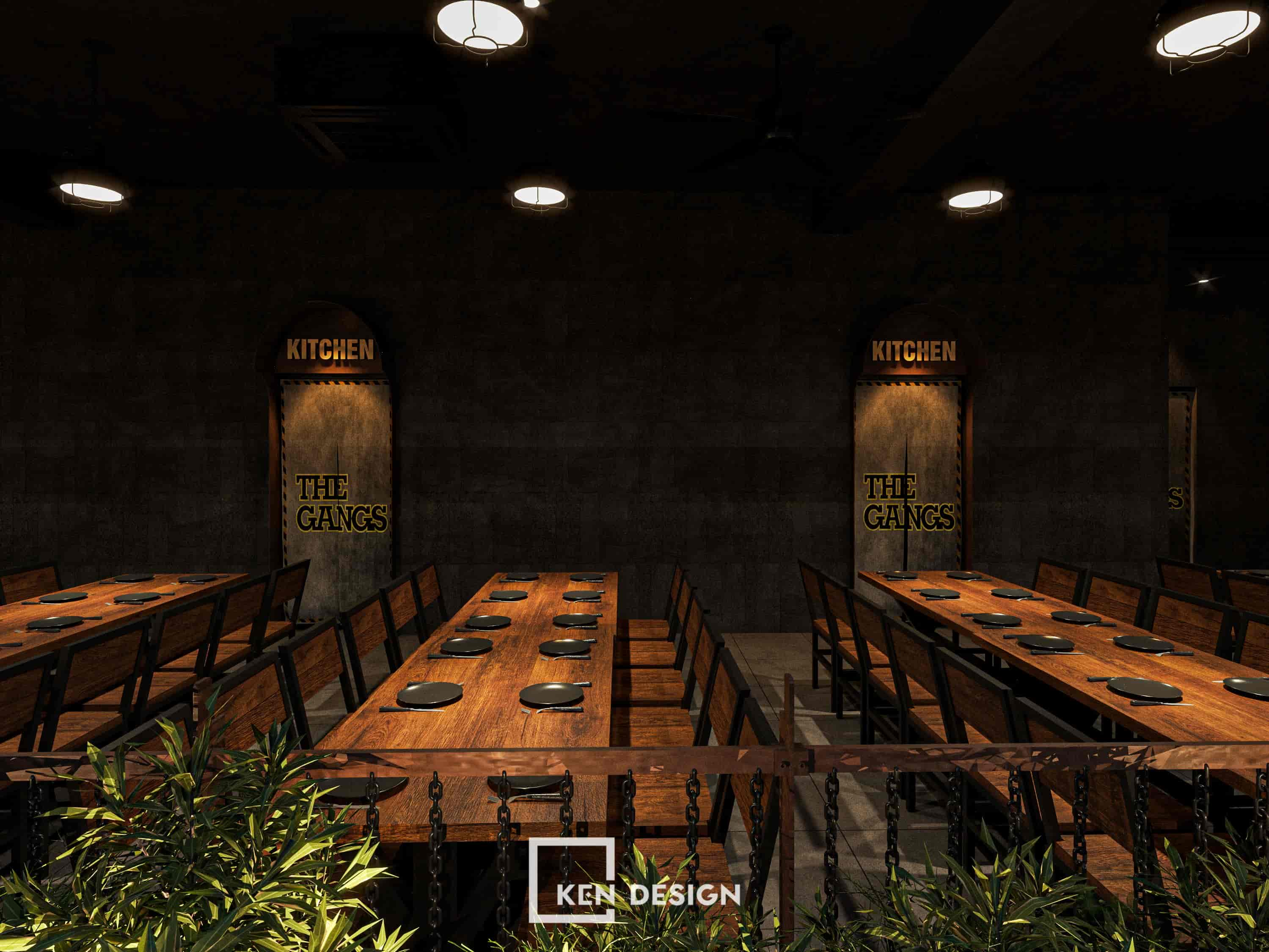thiết kế nhà hàng The Gangs Airport