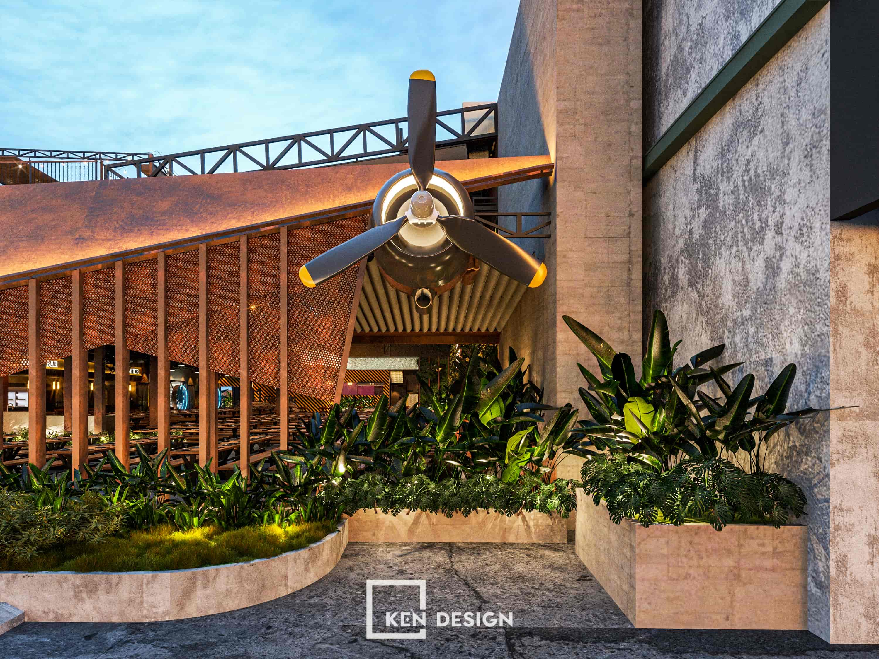 thiết kế nhà hàng The Gangs Airport