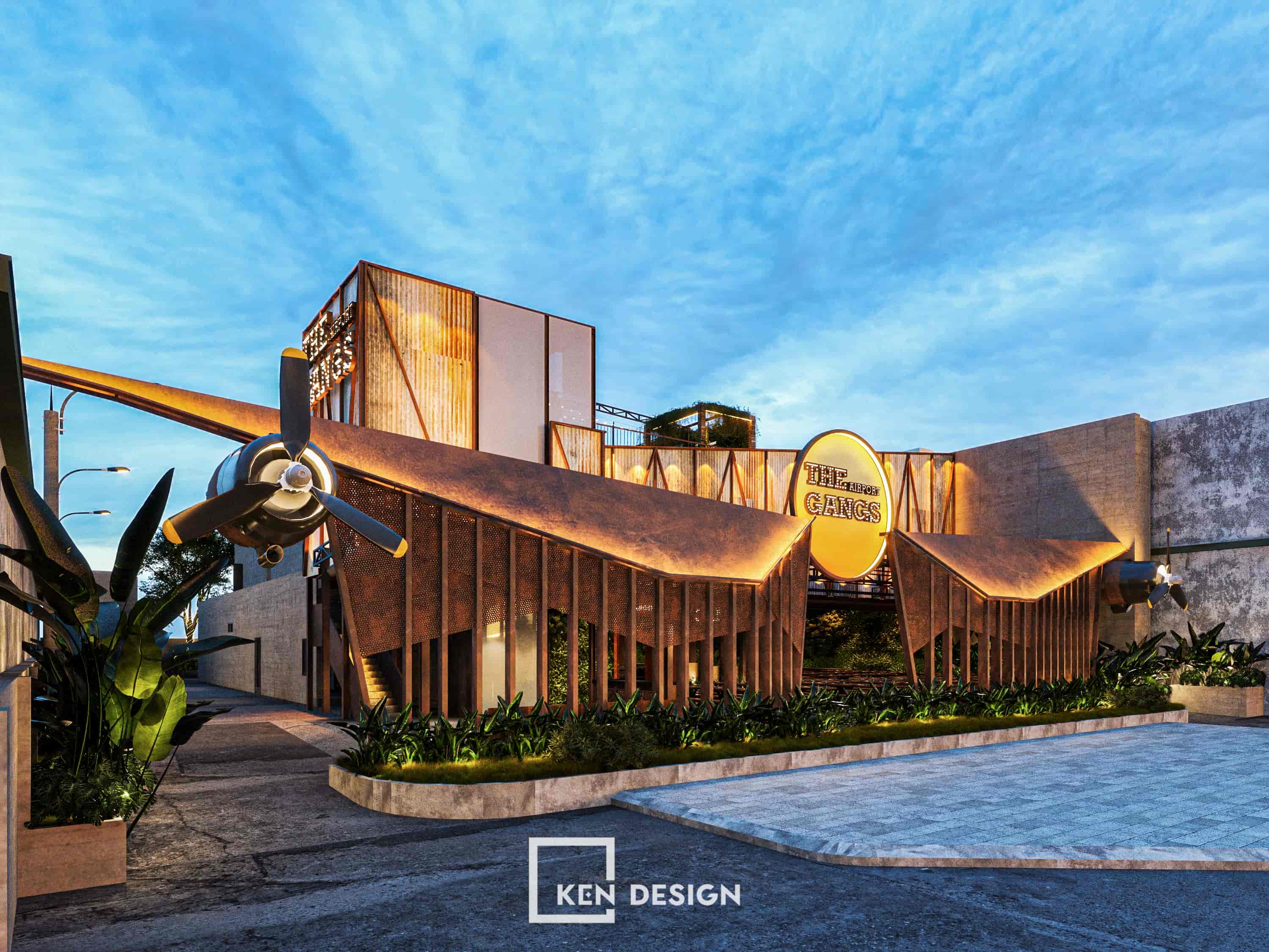 thiết kế nhà hàng The Gangs Airport