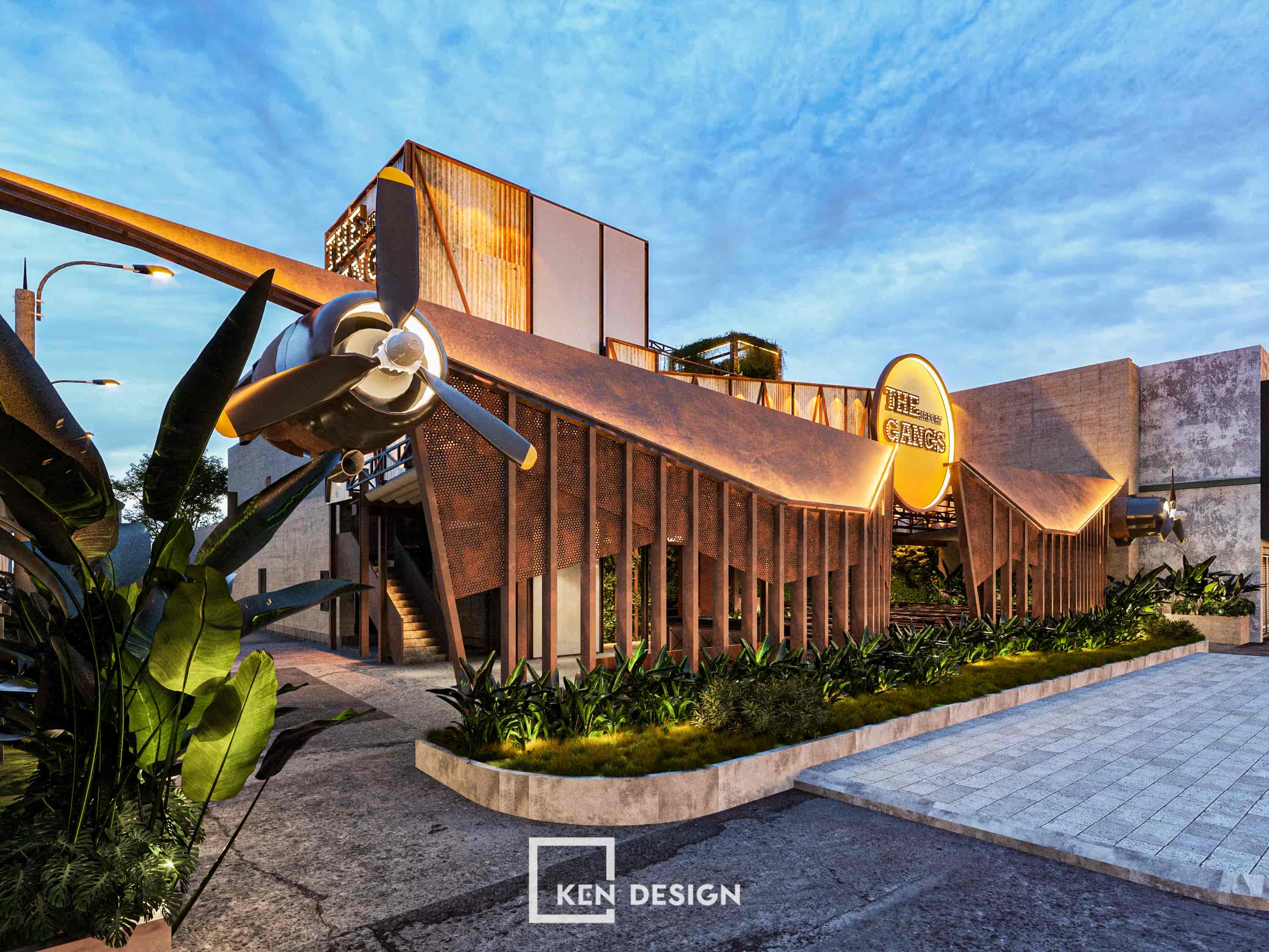 thiết kế nhà hàng The Gangs Airport