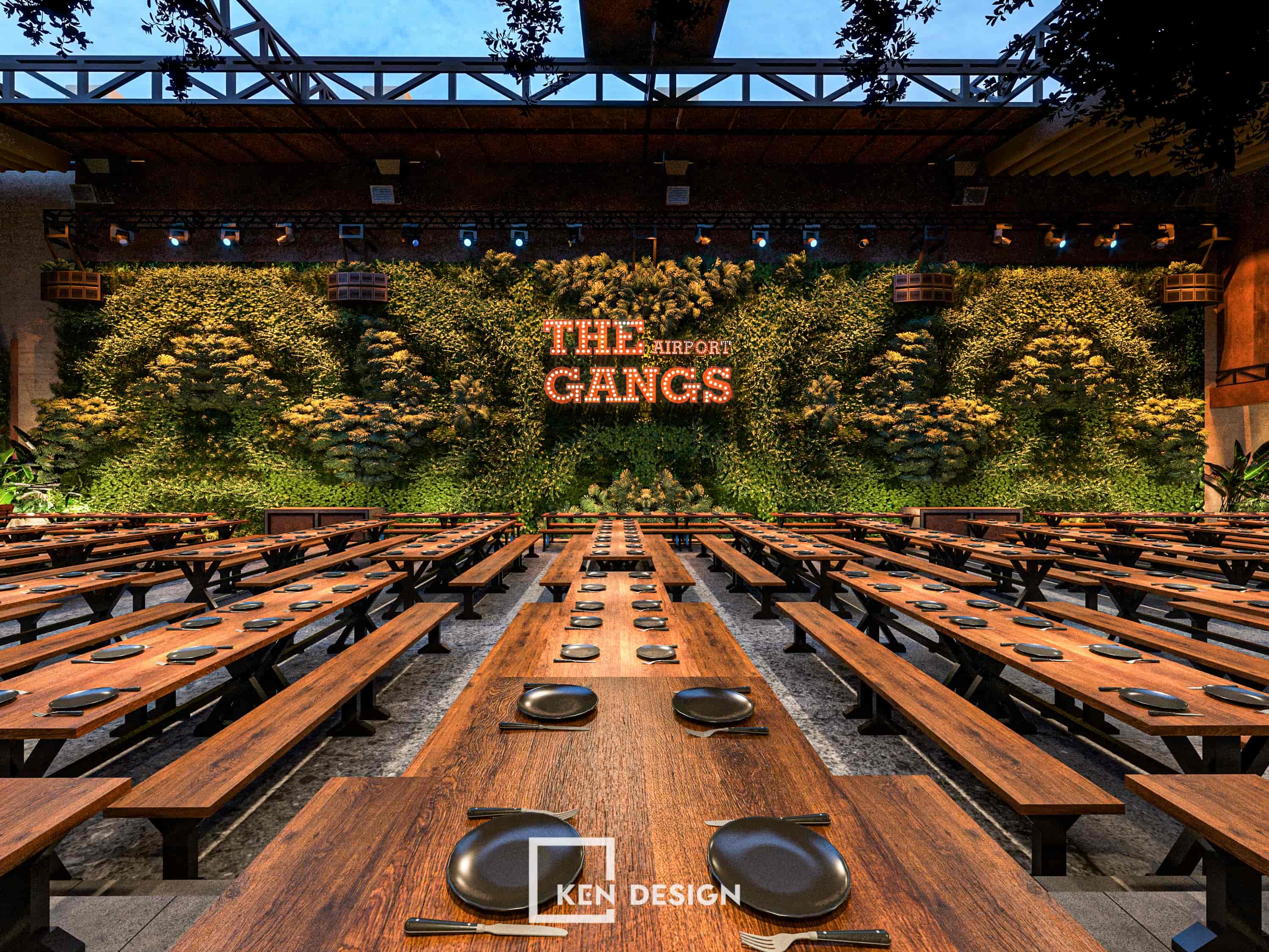thiết kế nhà hàng The Gangs Airport
