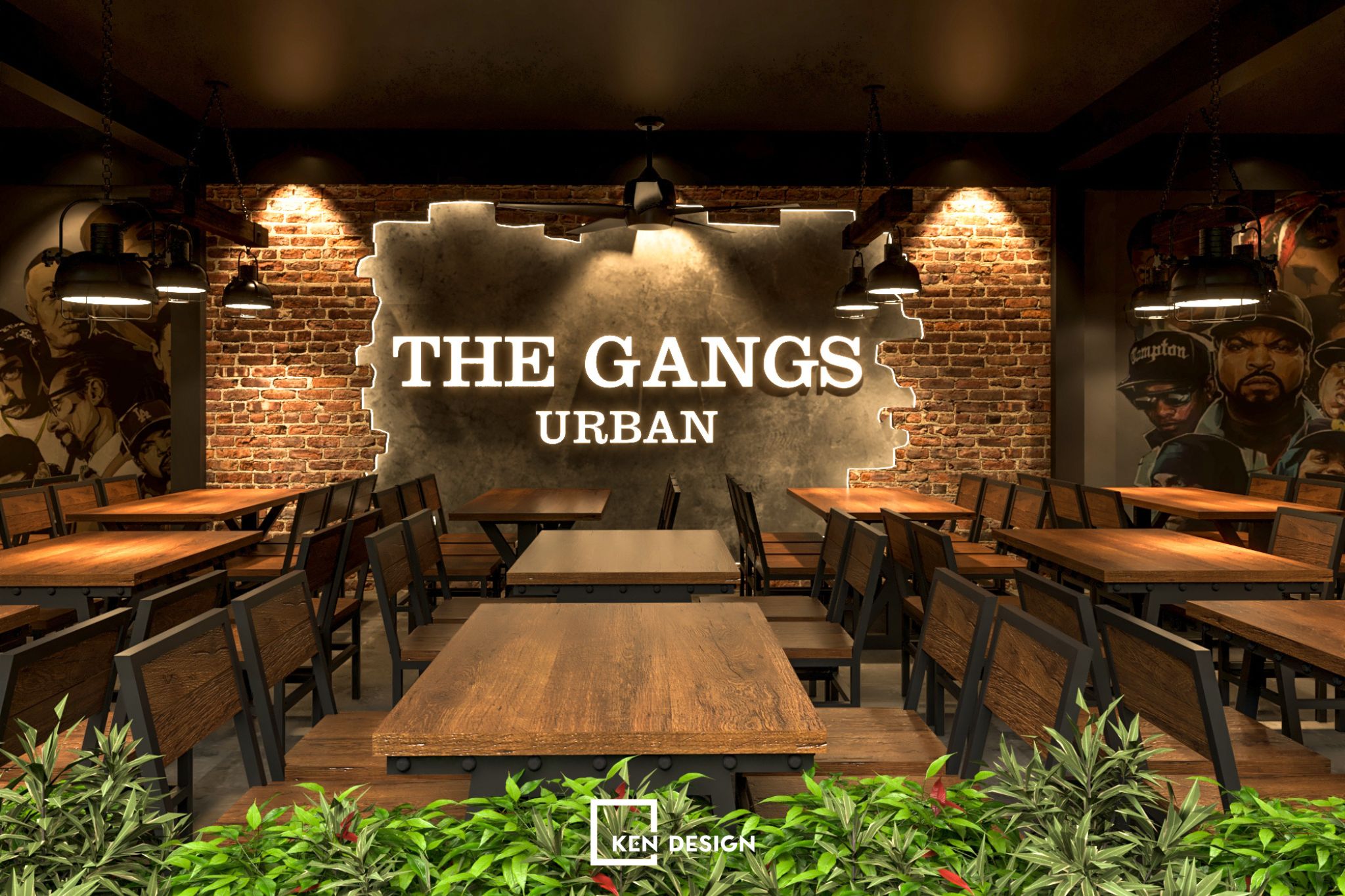 Thiết kế nhà hàng The Gangs Lý Thái Tổ -