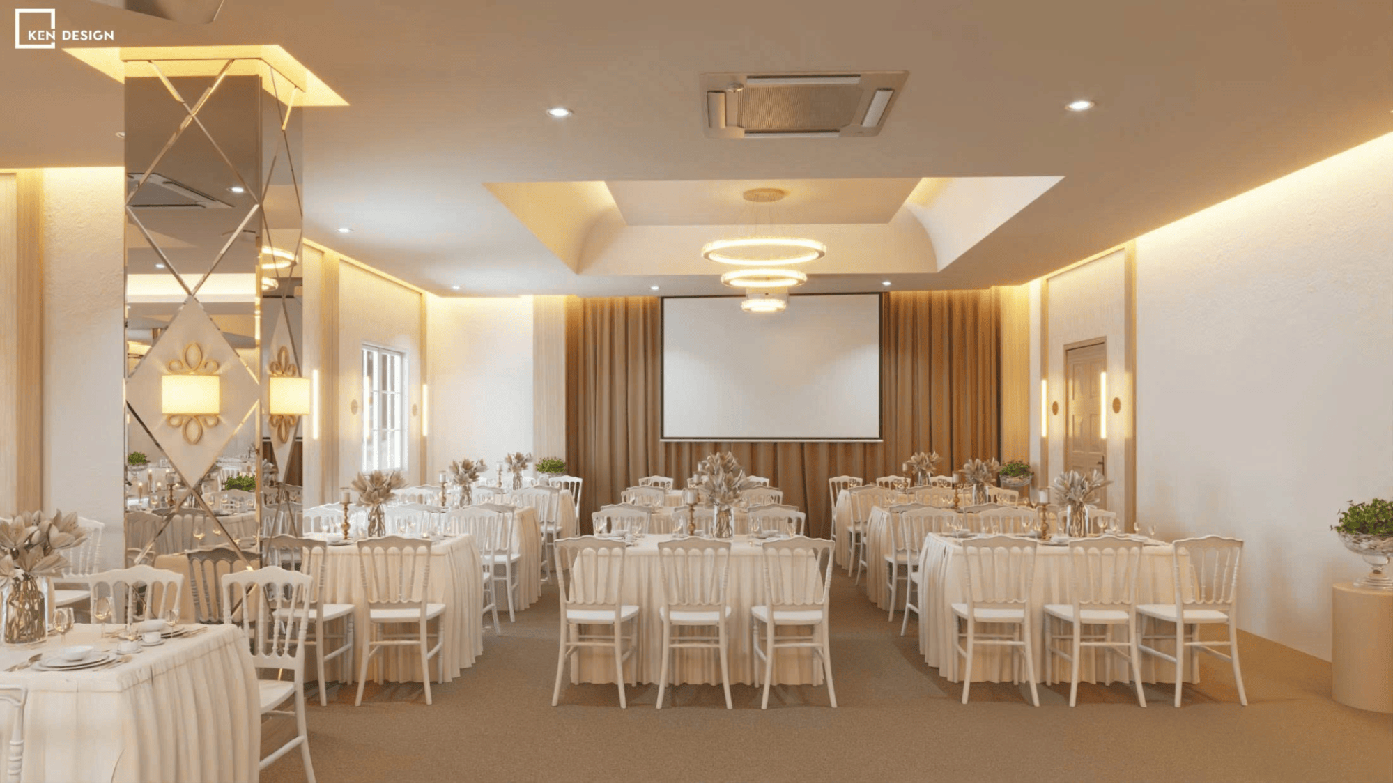 Thiết kế nhà hàng tiệc cưới Minh Trí