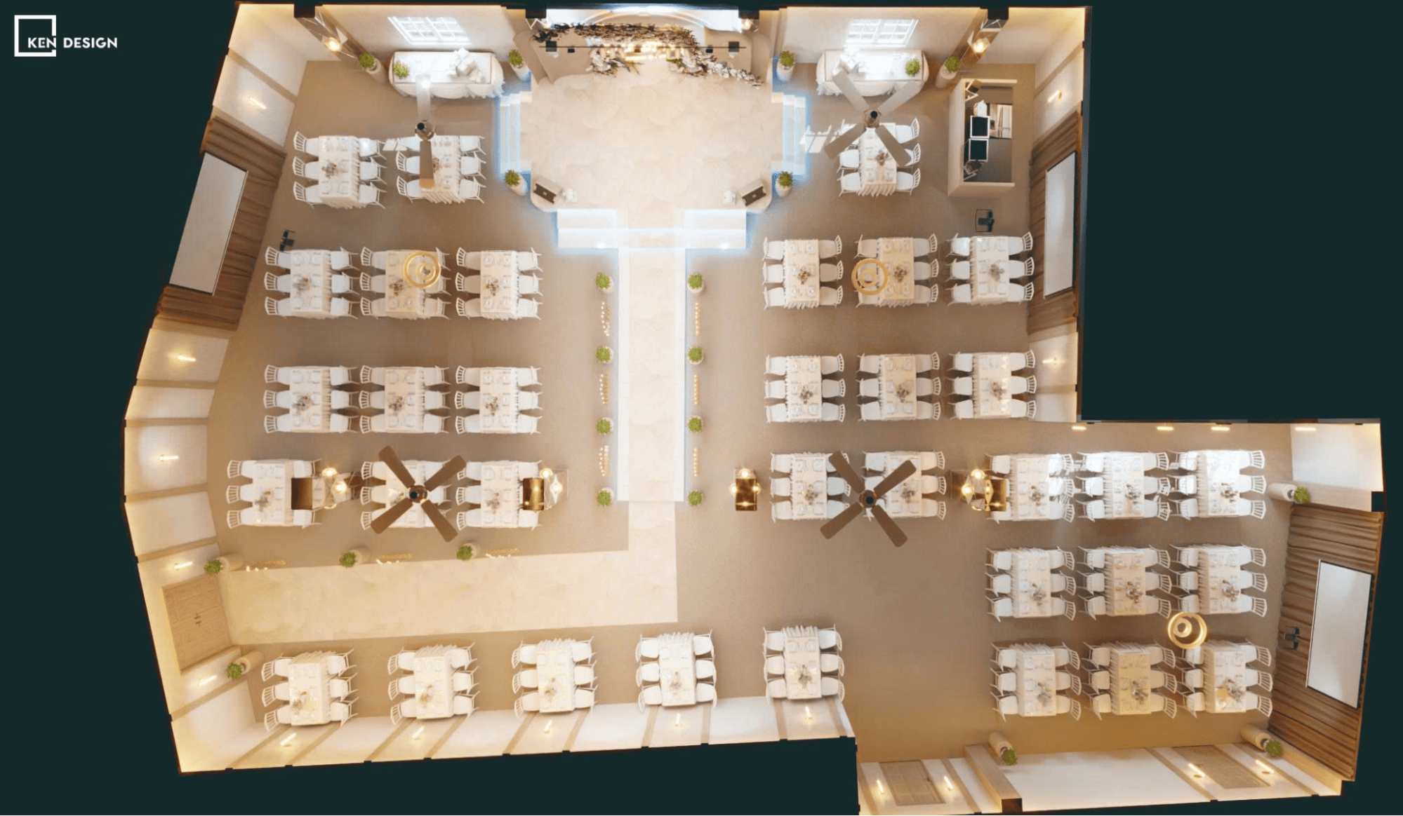 Thiết kế nhà hàng tiệc cưới Minh Trí