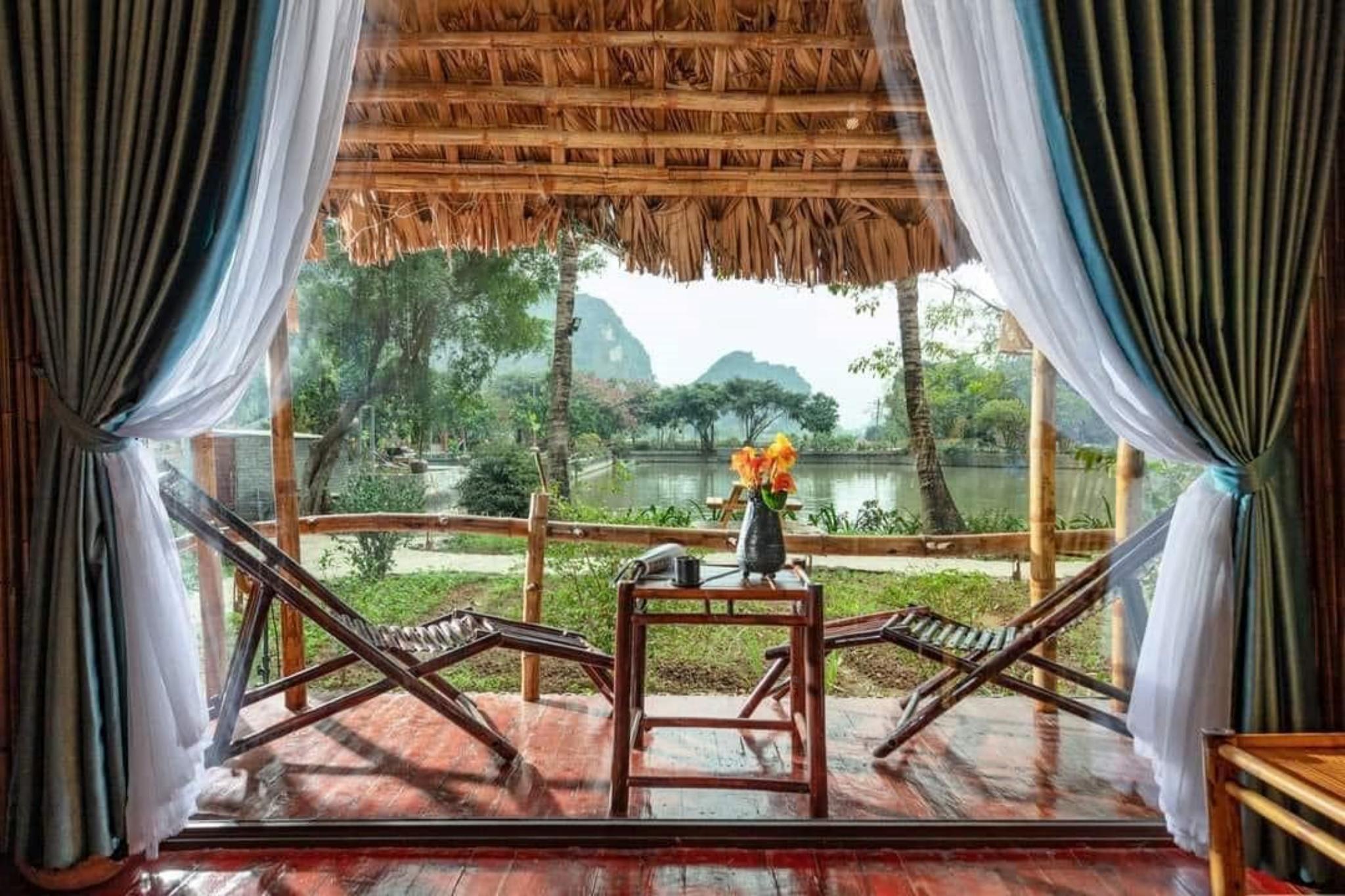 vật liệu thân thiện với môi trường thiết kế nội thất homestay phong cách mộc mạc