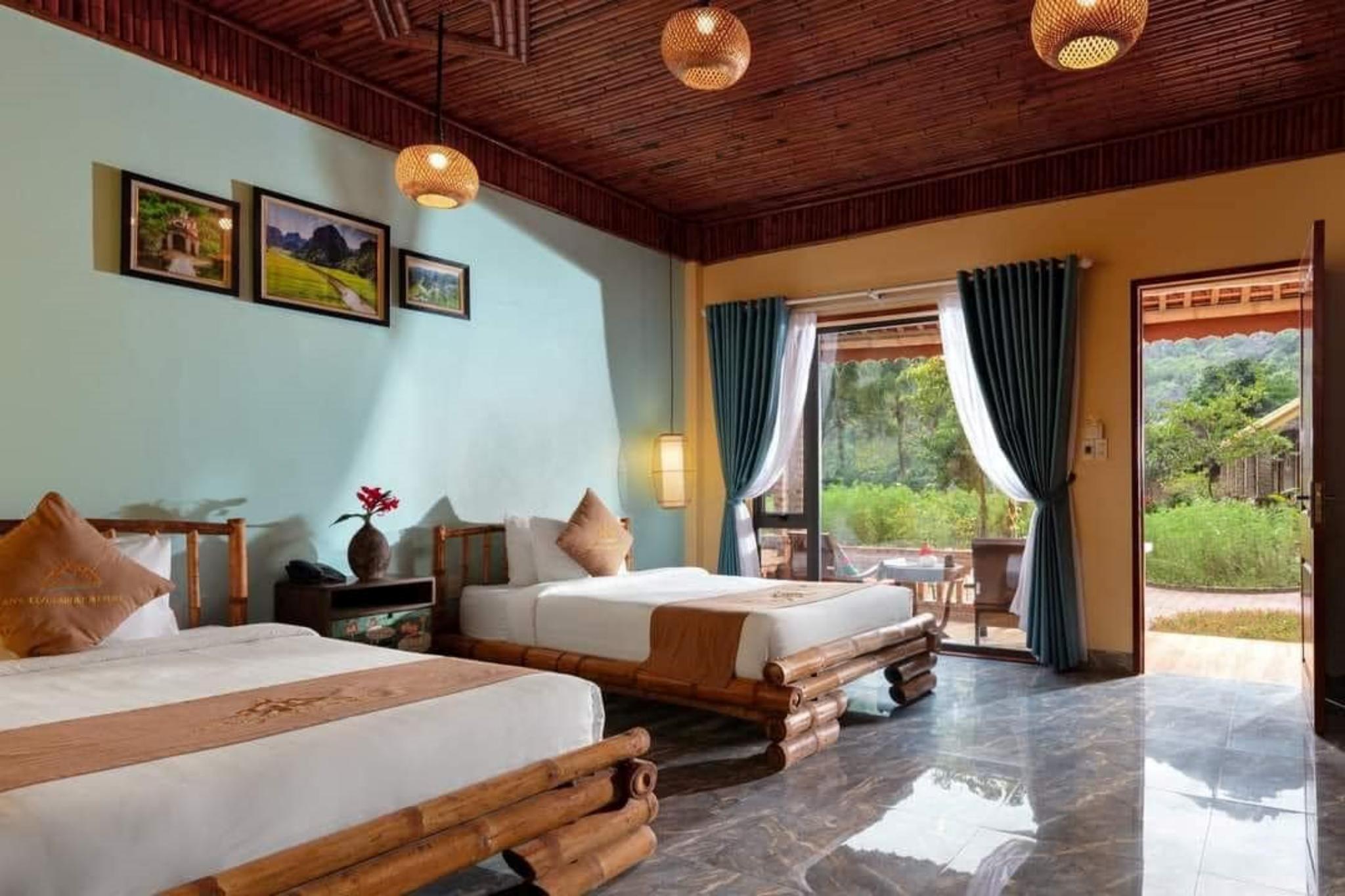 ánh sáng tự nhiên thiết kế nội thất homestay phong cách mộc mạc