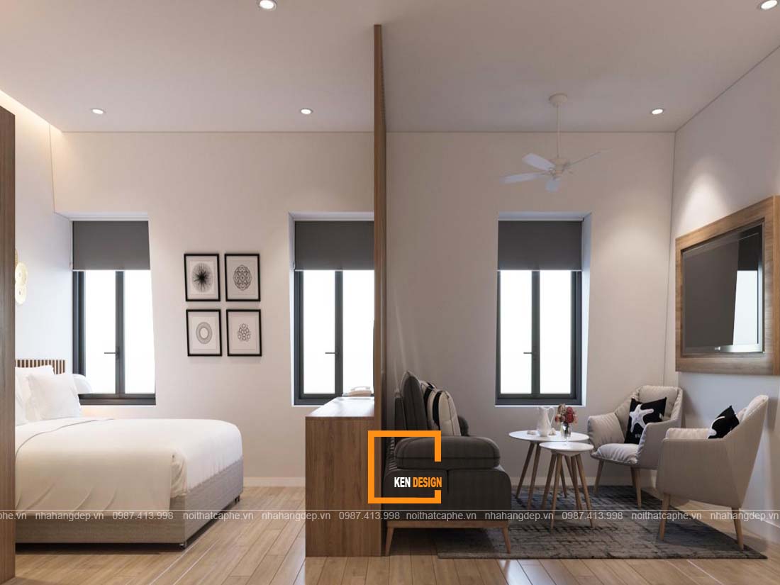 mẫu phòng ngủ khách sạn hiện đại