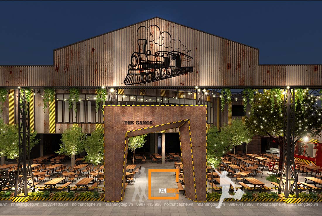 1. Thiết kế quán bia sân vườn ấn tượng, đầy phá cách - The Gangs