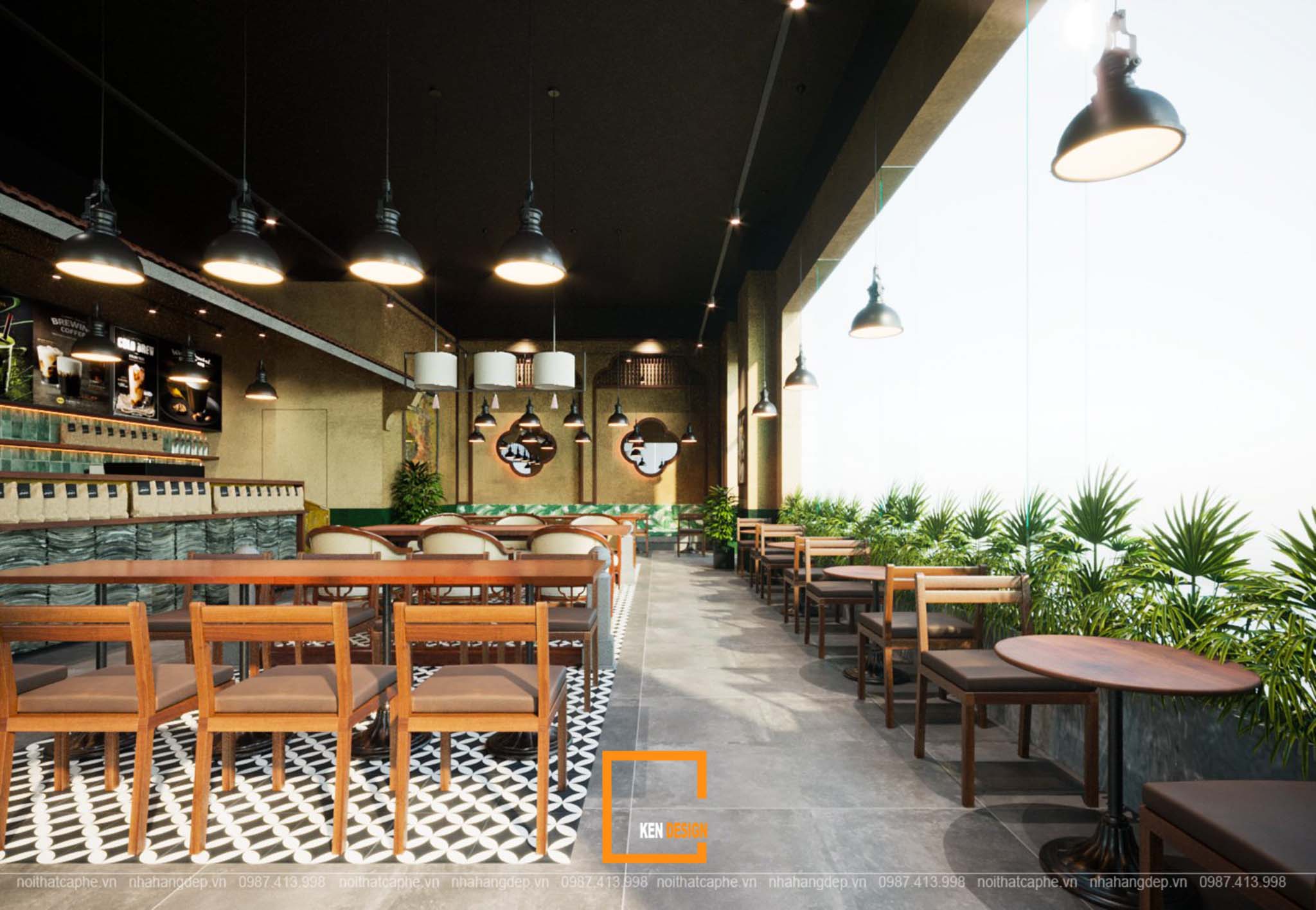 Lưu Ý Quan Trọng Để Có Thiết Kế Quán Cafe 1 Tầng Đẹp | Kendesign