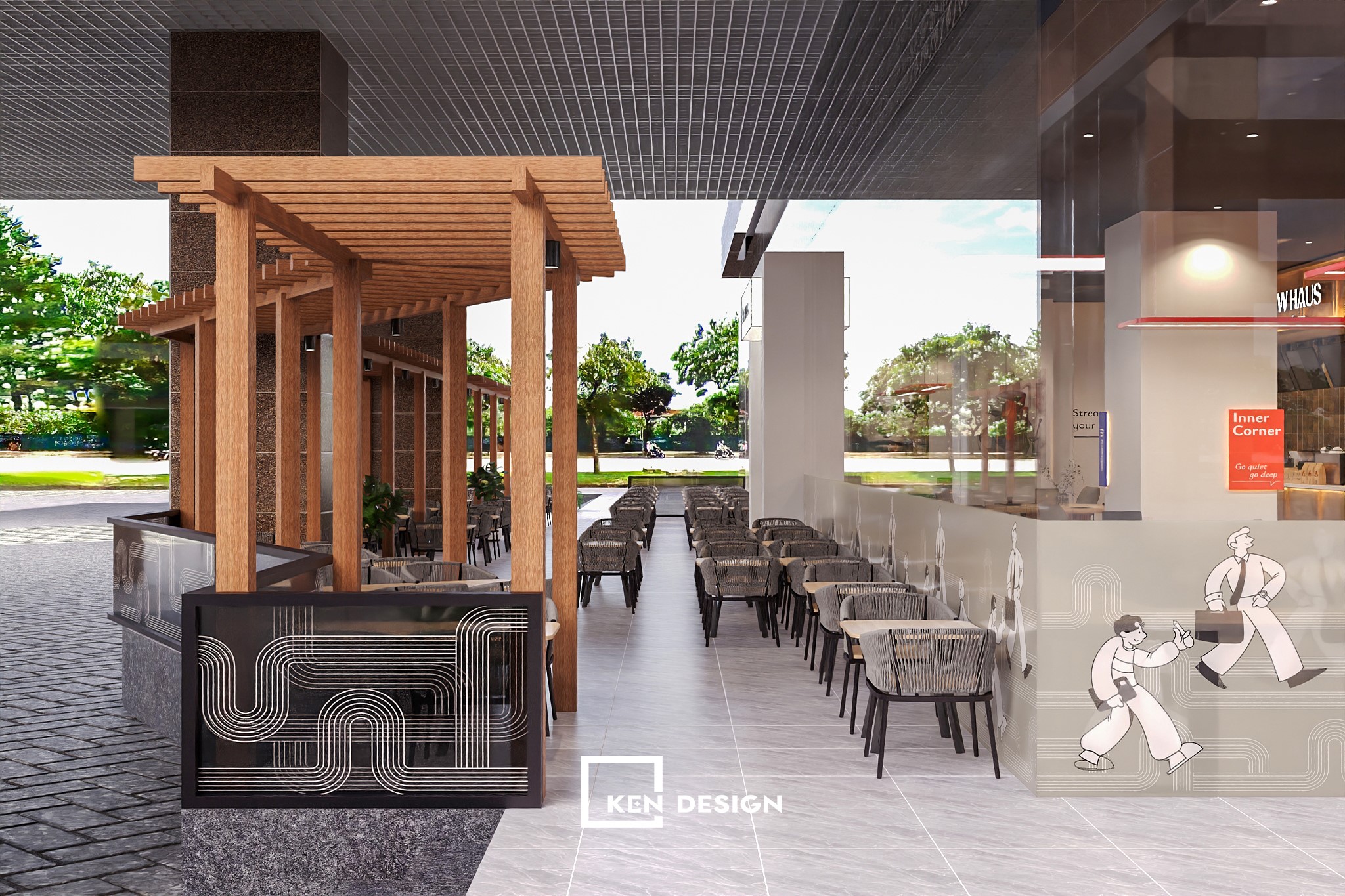 Thiết kế quán cafe đa năng