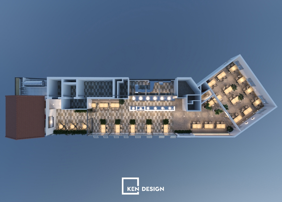 Thiết kế quán Cafe Bệnh viện Quốc tế TL