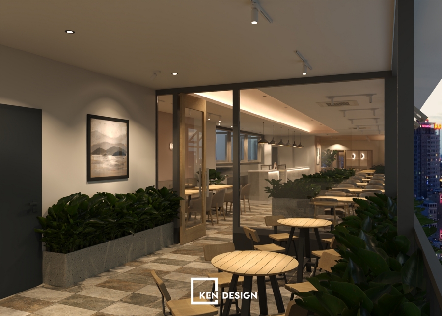 Thiết kế quán Cafe Bệnh viện Quốc tế TL