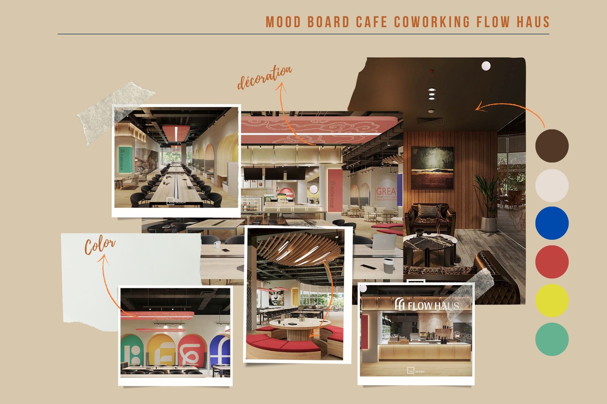Thiết kế quán cafe coworking FLOW HAUS tại Lê Văn Lương