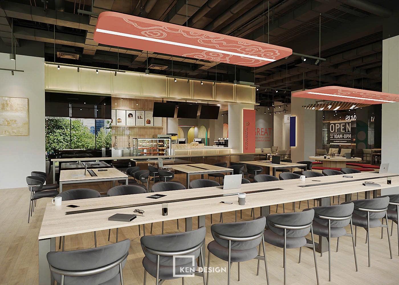 Thiết kế quán cafe coworking FLOW HAUS tại Lê Văn Lương