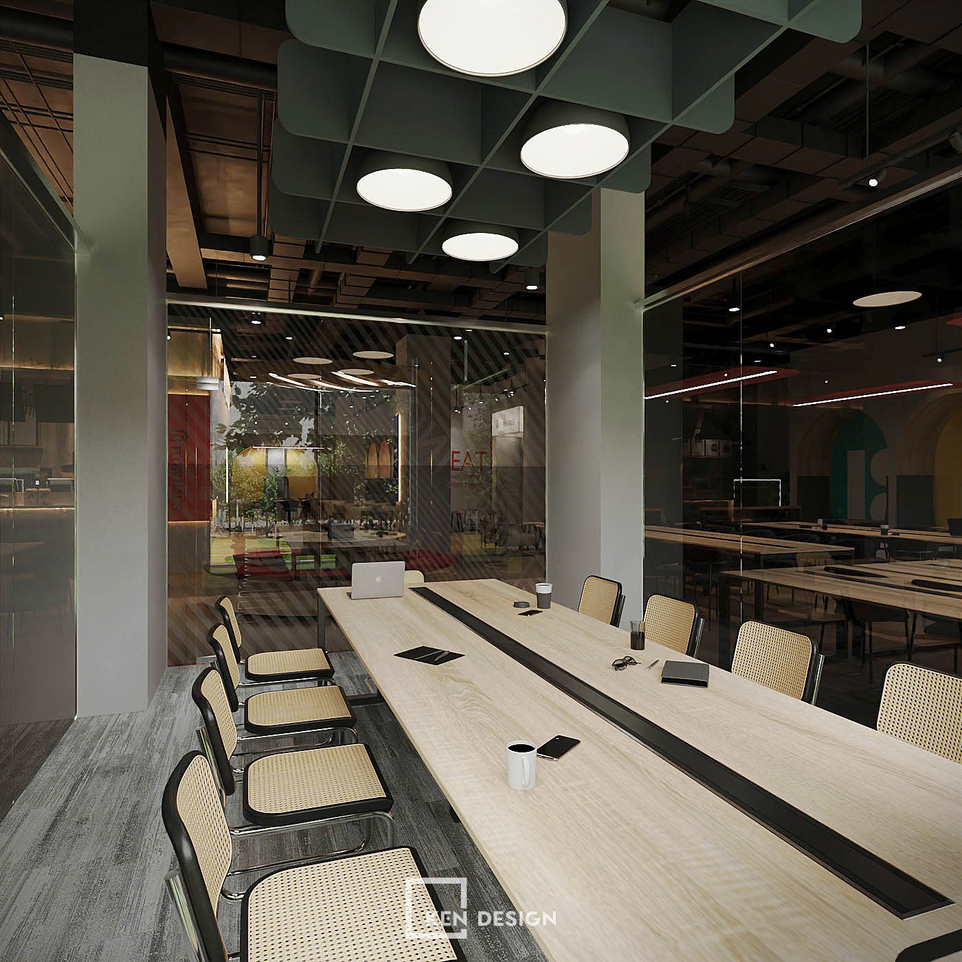 Thiết kế quán cafe coworking FLOW HAUS tại Lê Văn Lương
