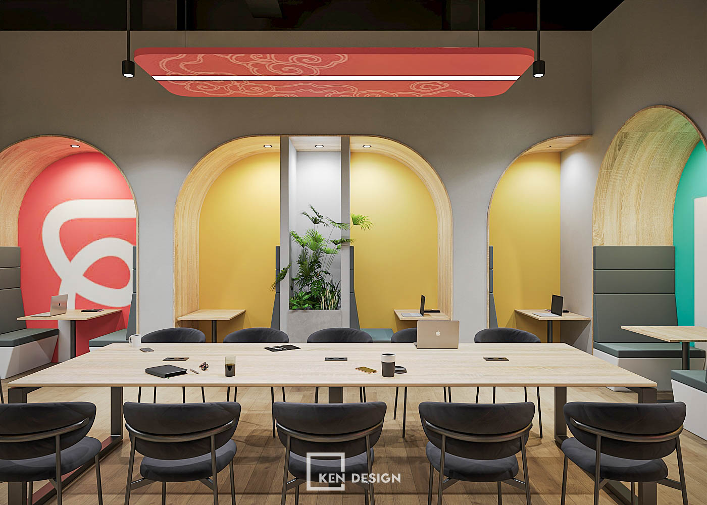 Thiết kế quán cafe coworking FLOW HAUS tại Lê Văn Lương