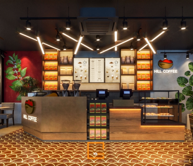 Thiết kế quán cafe Hill Coffee