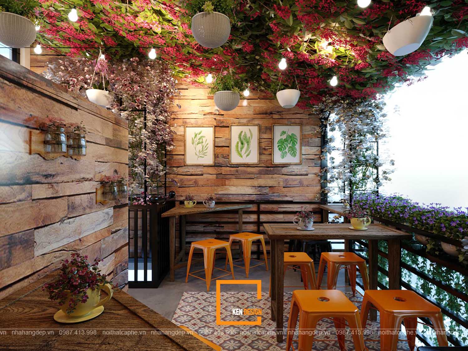 Thiết kế quán cà phê hoa tại Hồ Chí Minh