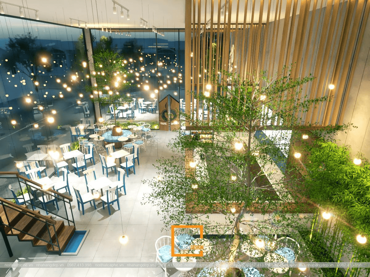 Thiết kế quán cafe khung thép 2 tầng - Kafé Cần Thơ