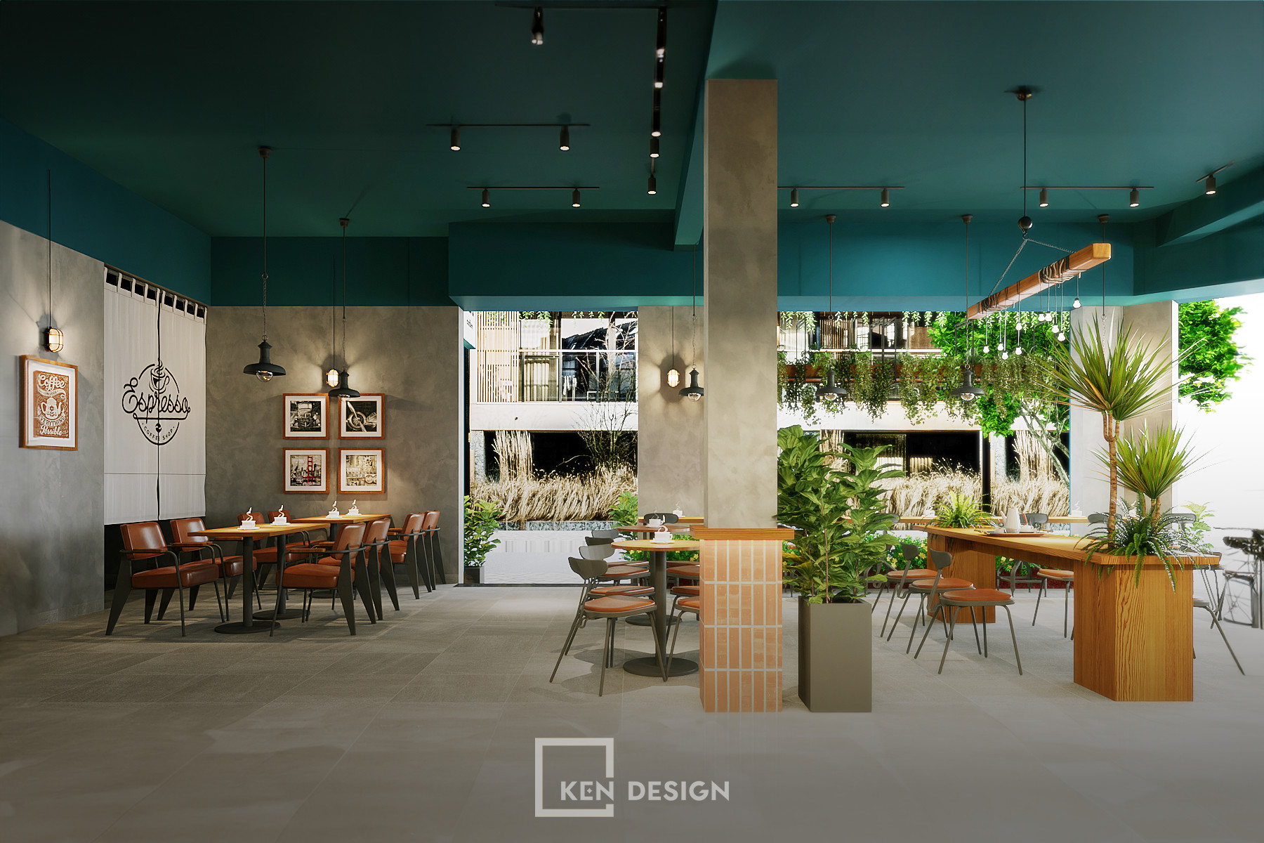 Dự án thiết kế quán cafe K&T Quy Nhơn - Bình Định