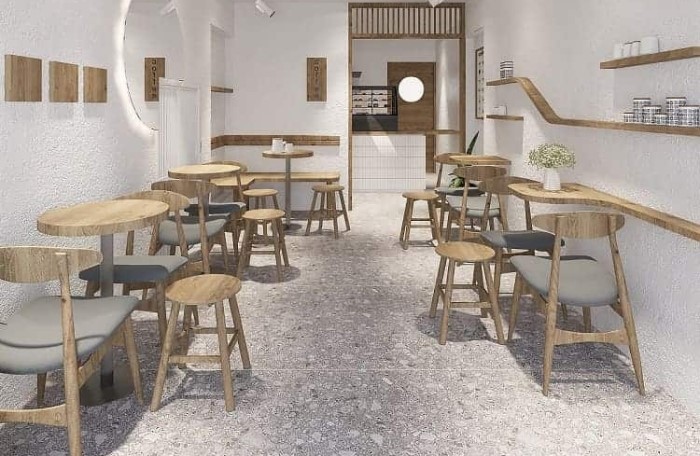 thiết kế quán cafe nhỏ 40m2 