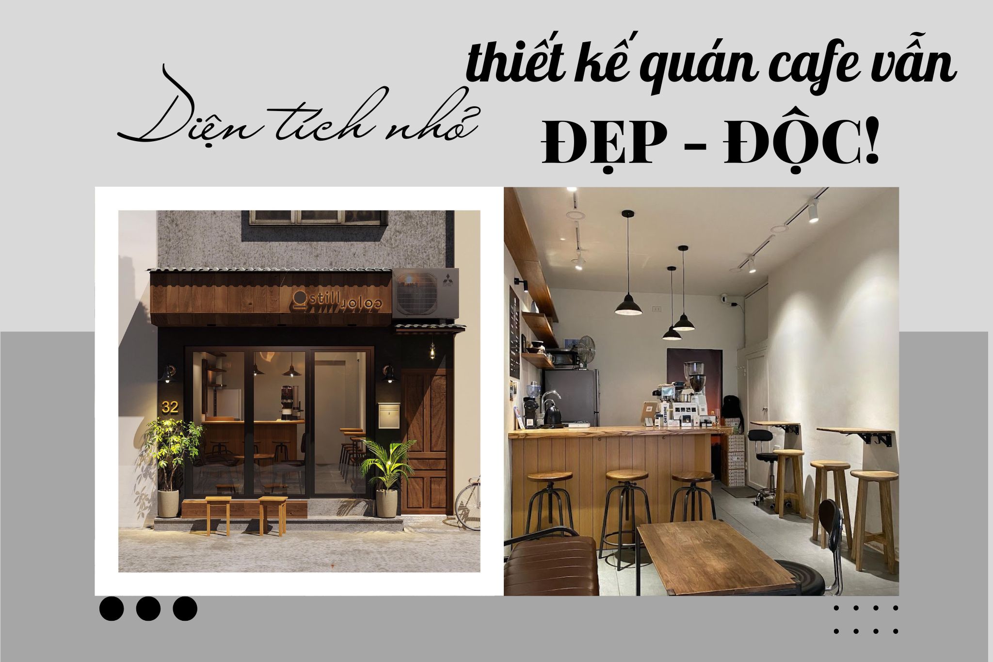 thiết kế quán cafe nhỏ xinh