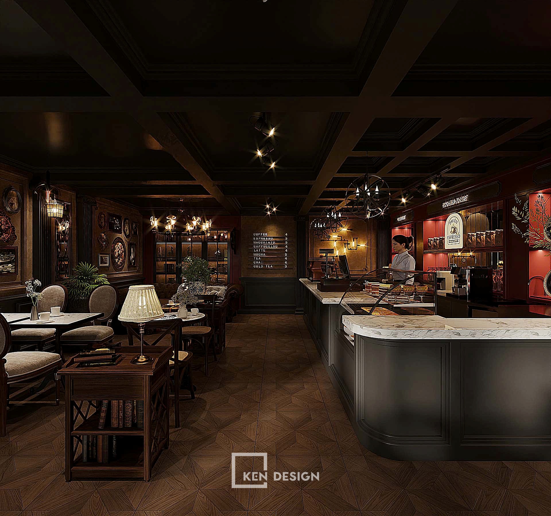 Thiết kế quán cafe Phiêu tại Ba Đình