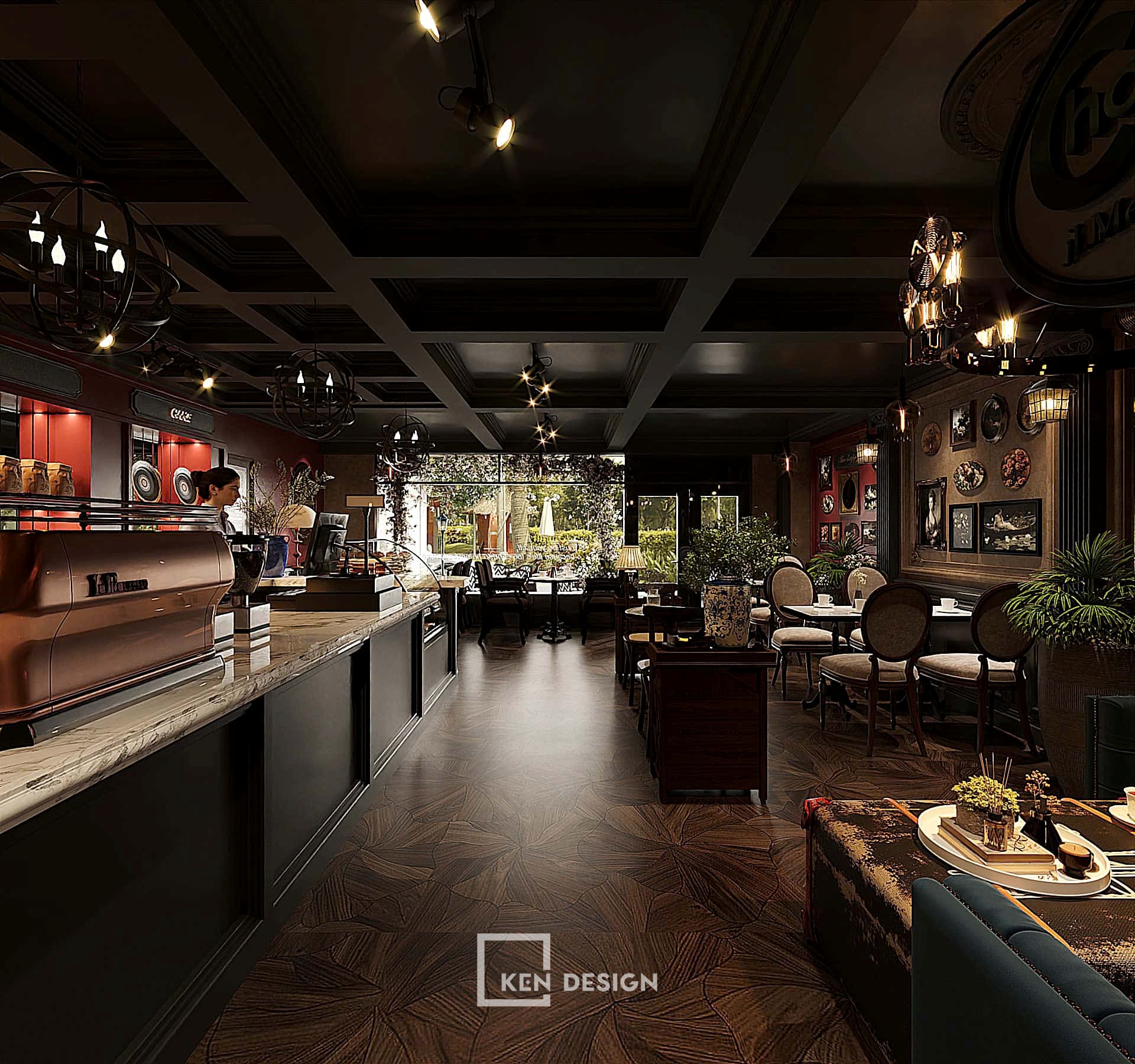 Thiết kế quán cafe Phiêu tại Ba Đình