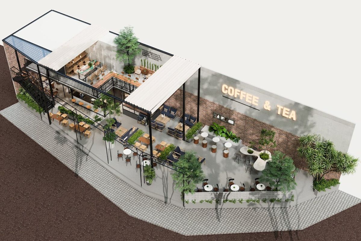 Thiết kế quán cafe sân vườn